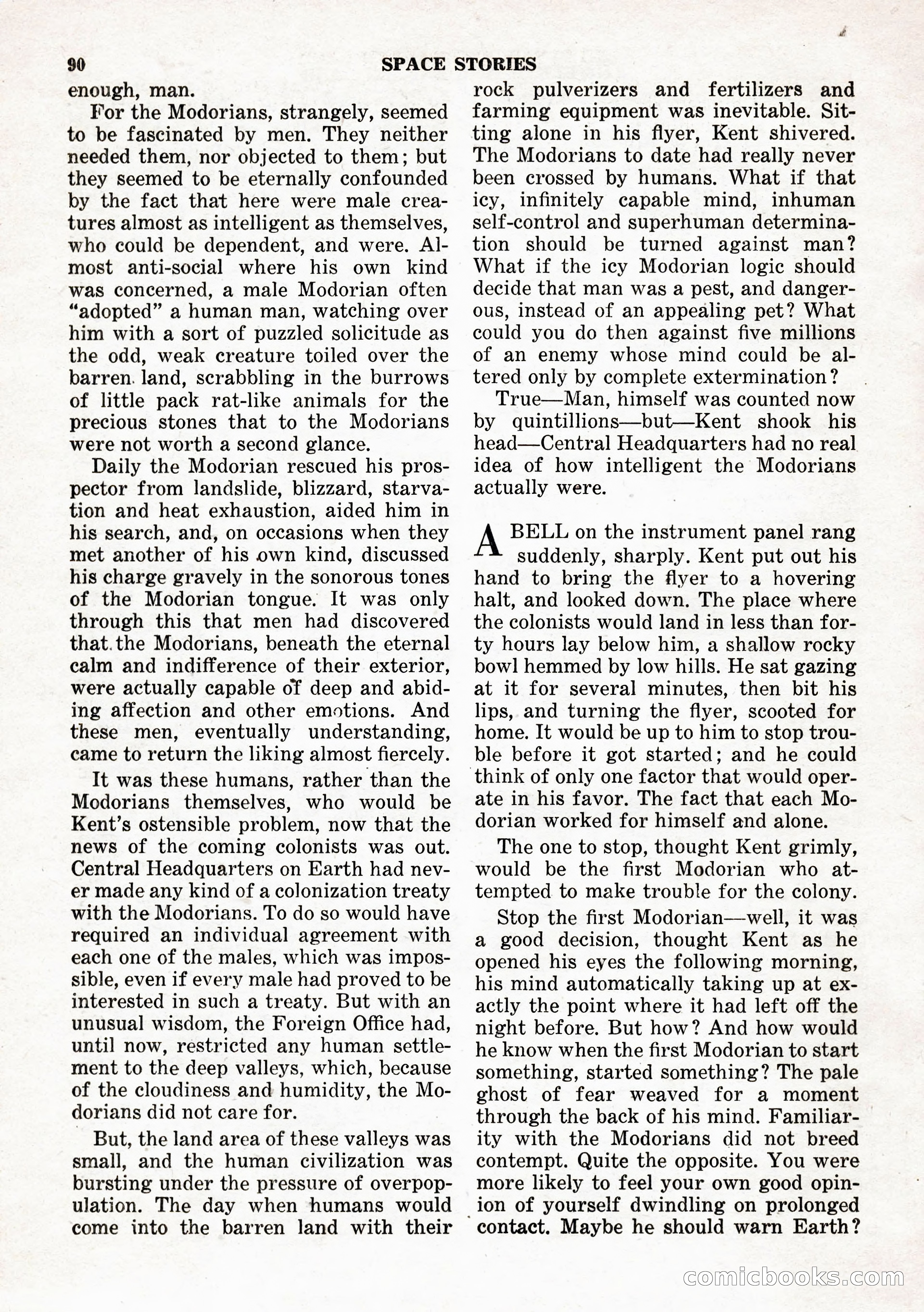 Space Stories, February 1953 — page 90 of 132