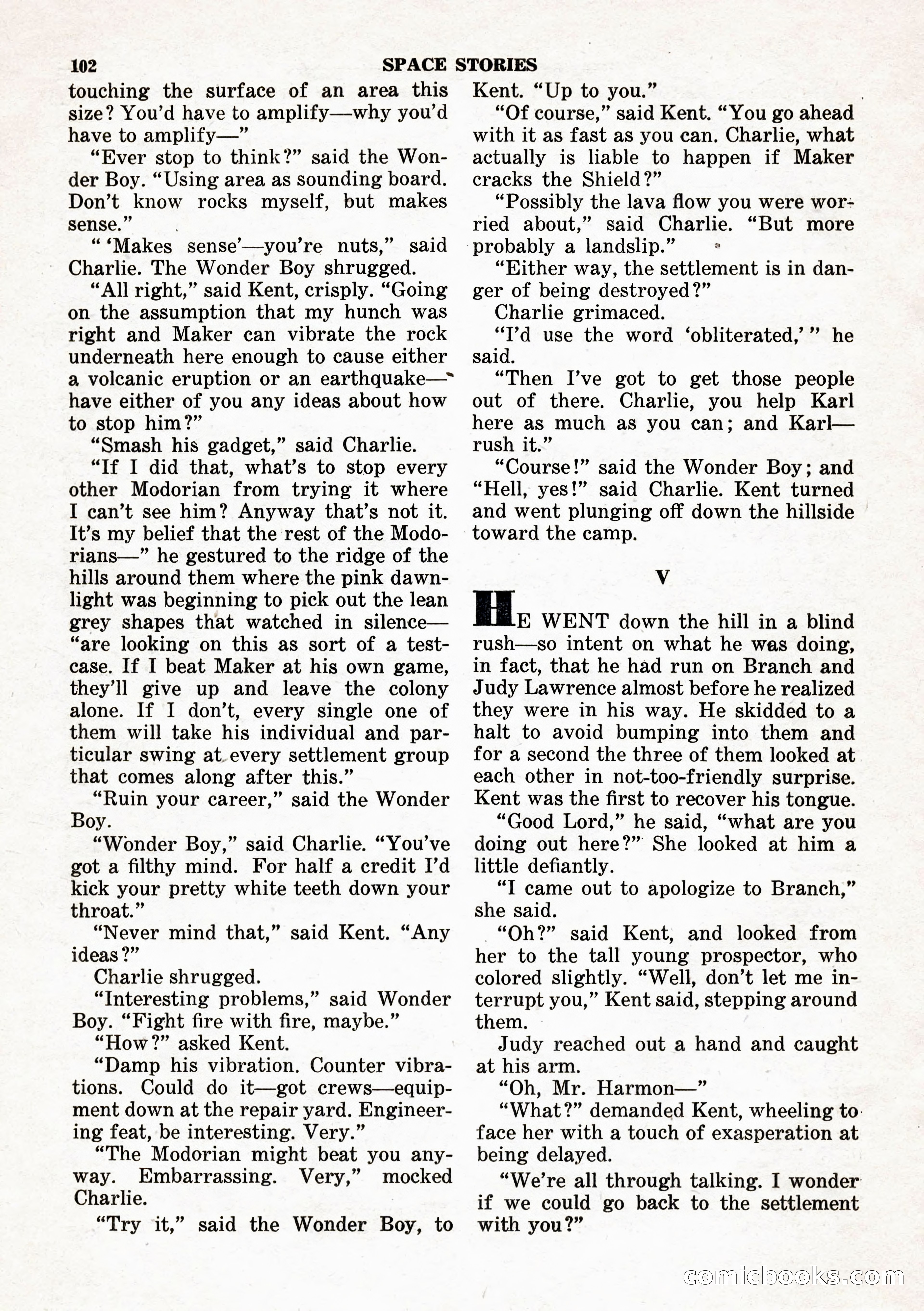 Space Stories, February 1953 — page 102 of 132