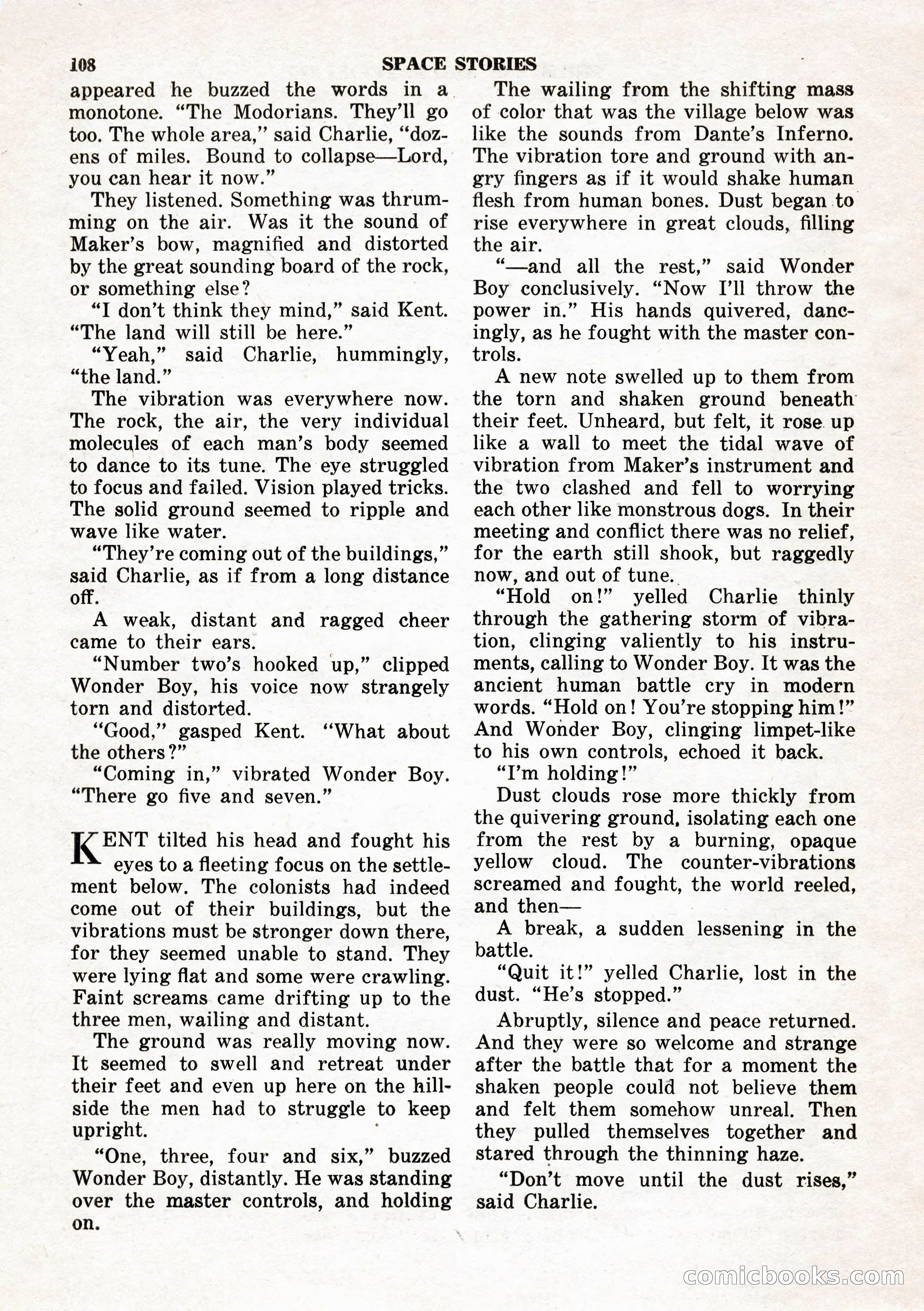 Space Stories, February 1953 — page 108 of 132