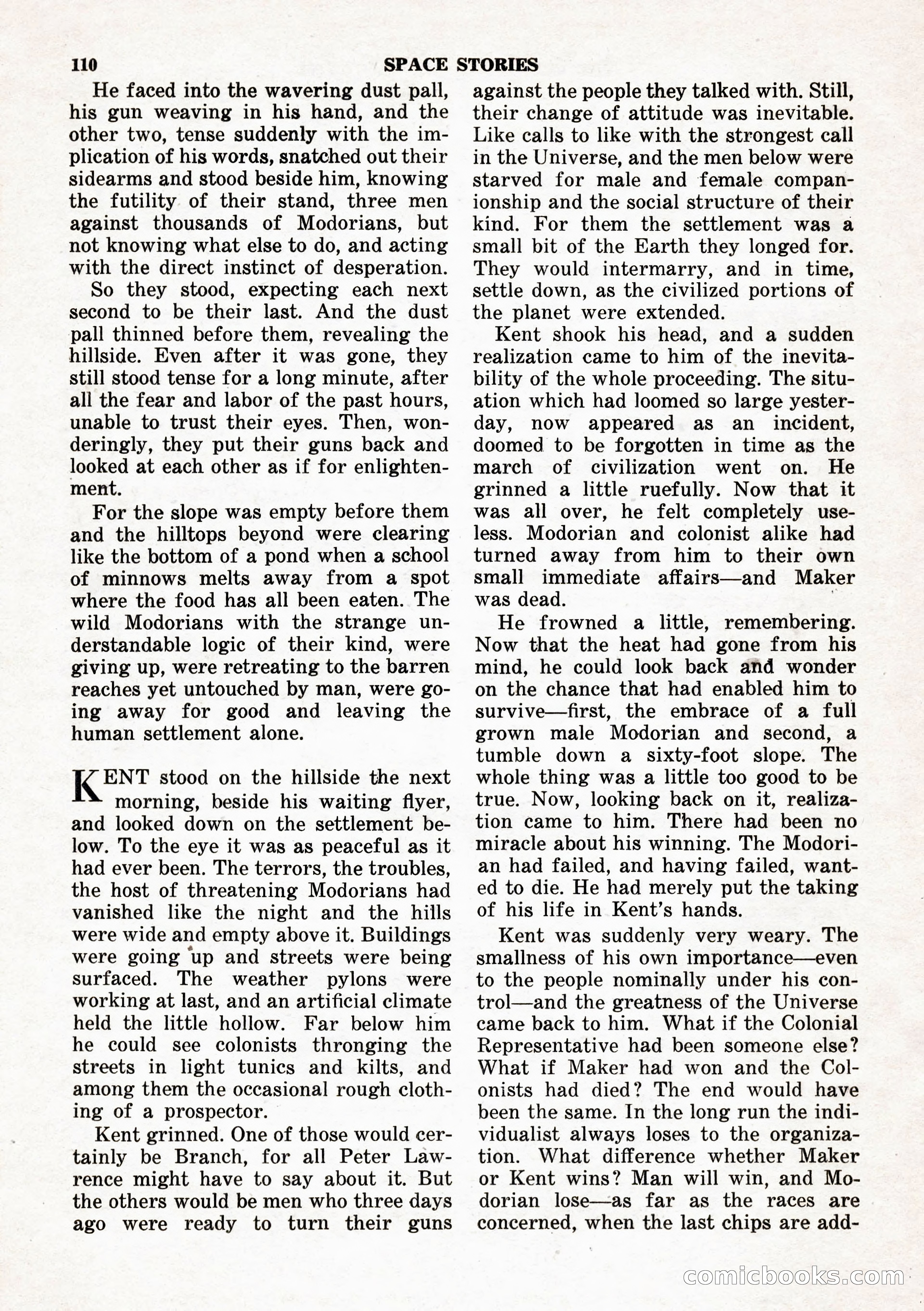Space Stories, February 1953 — page 110 of 132