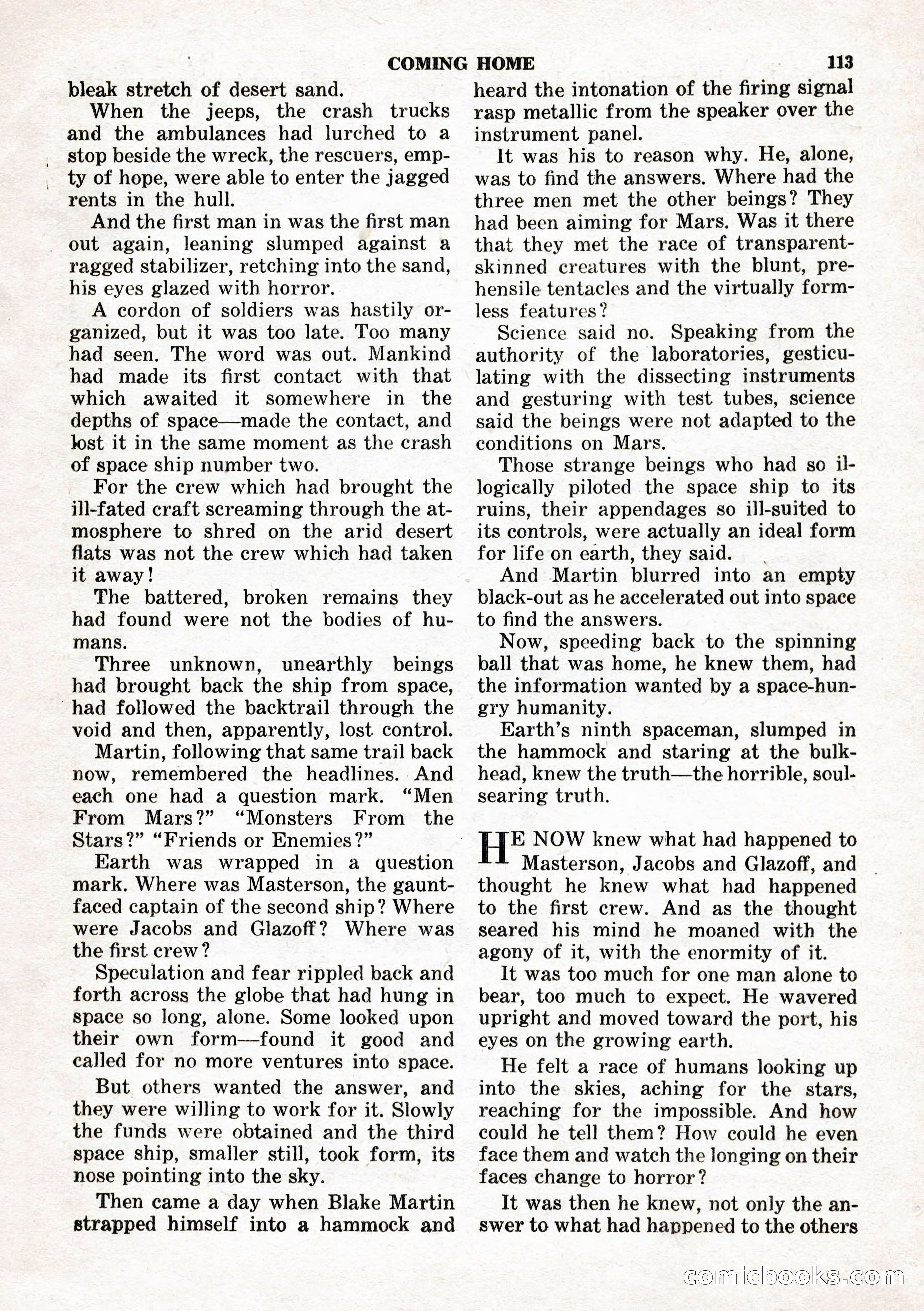 Space Stories, February 1953 — page 113 of 132