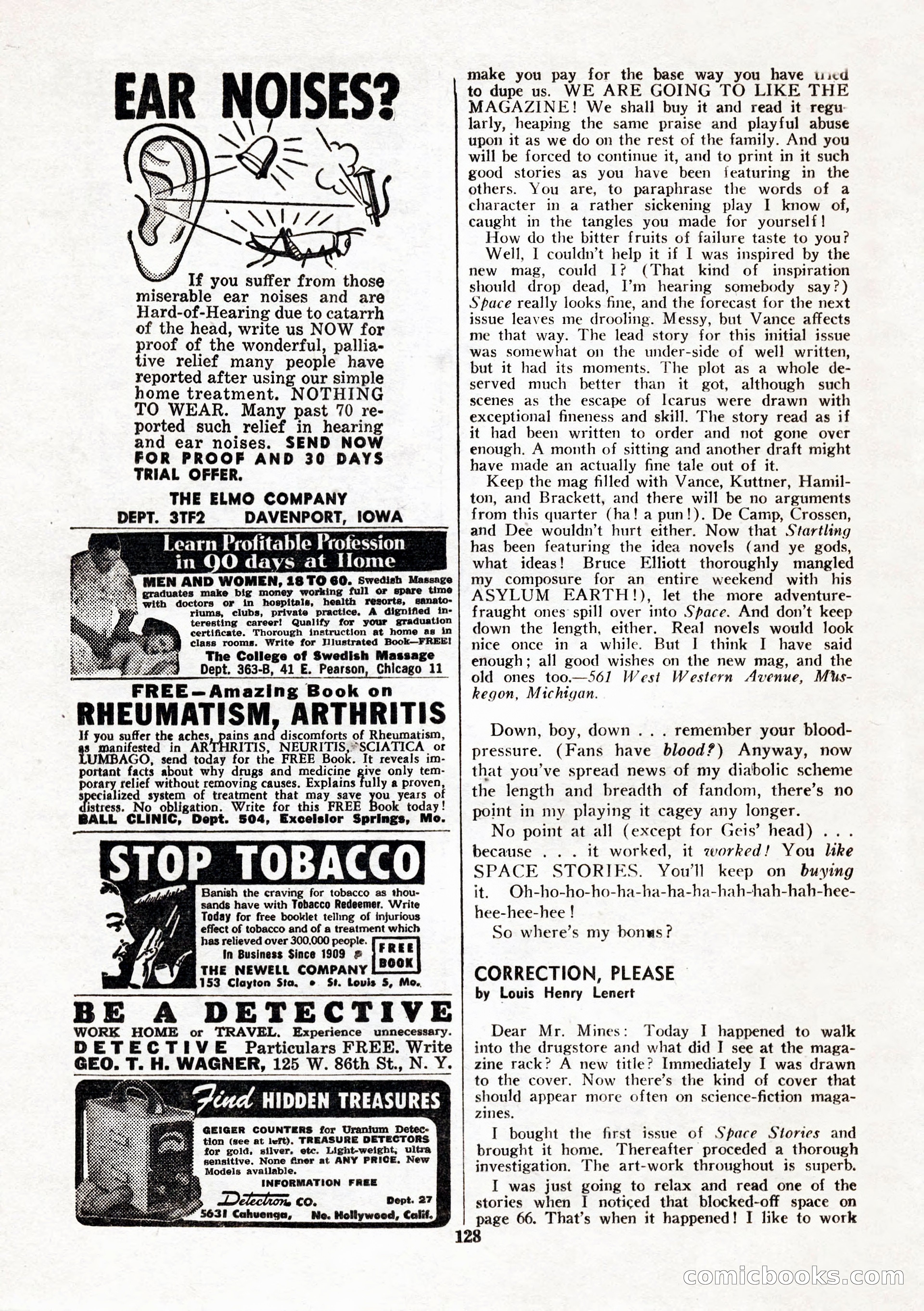 Space Stories, February 1953 — page 128 of 132