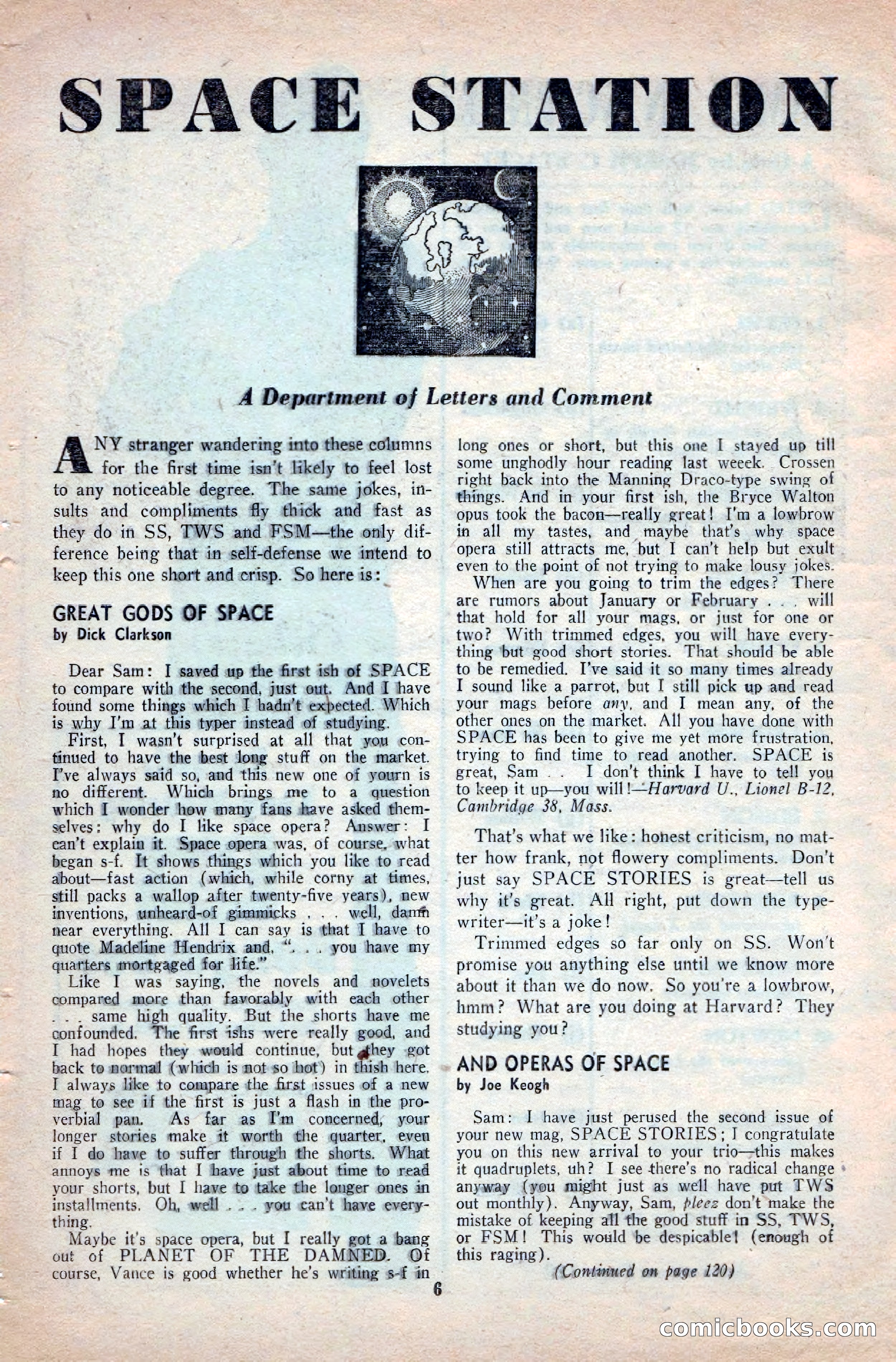 Space Stories, April 1953 — page 6 of 132