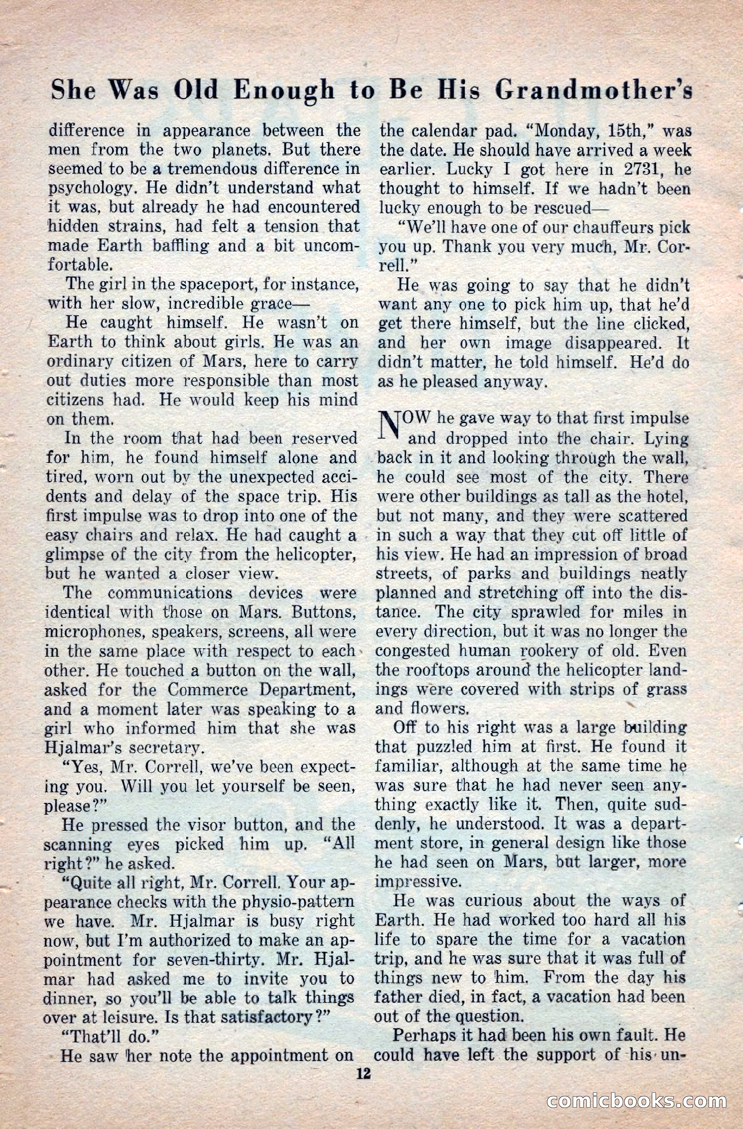 Space Stories, April 1953 — page 12 of 132