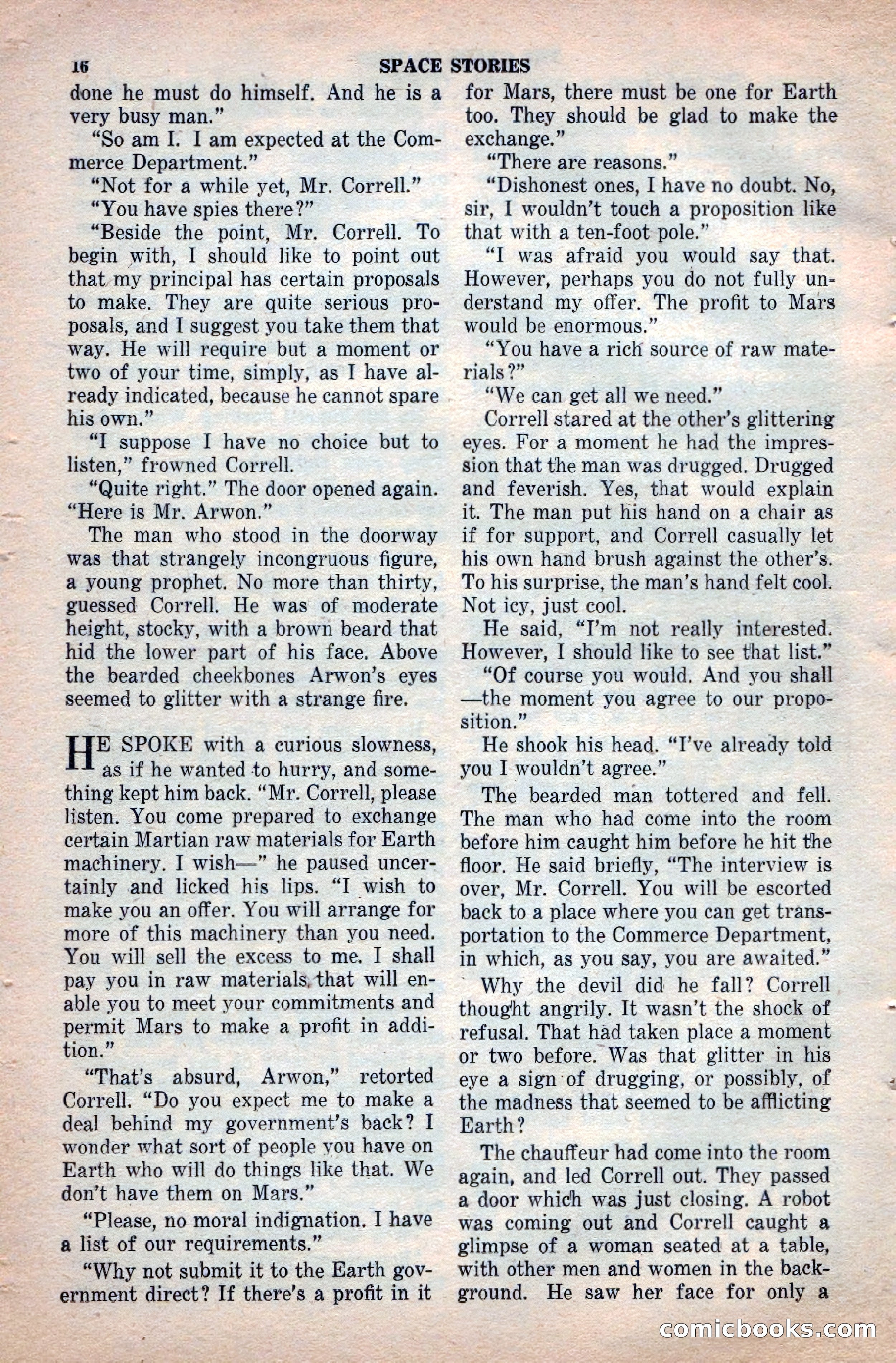 Space Stories, April 1953 — page 16 of 132