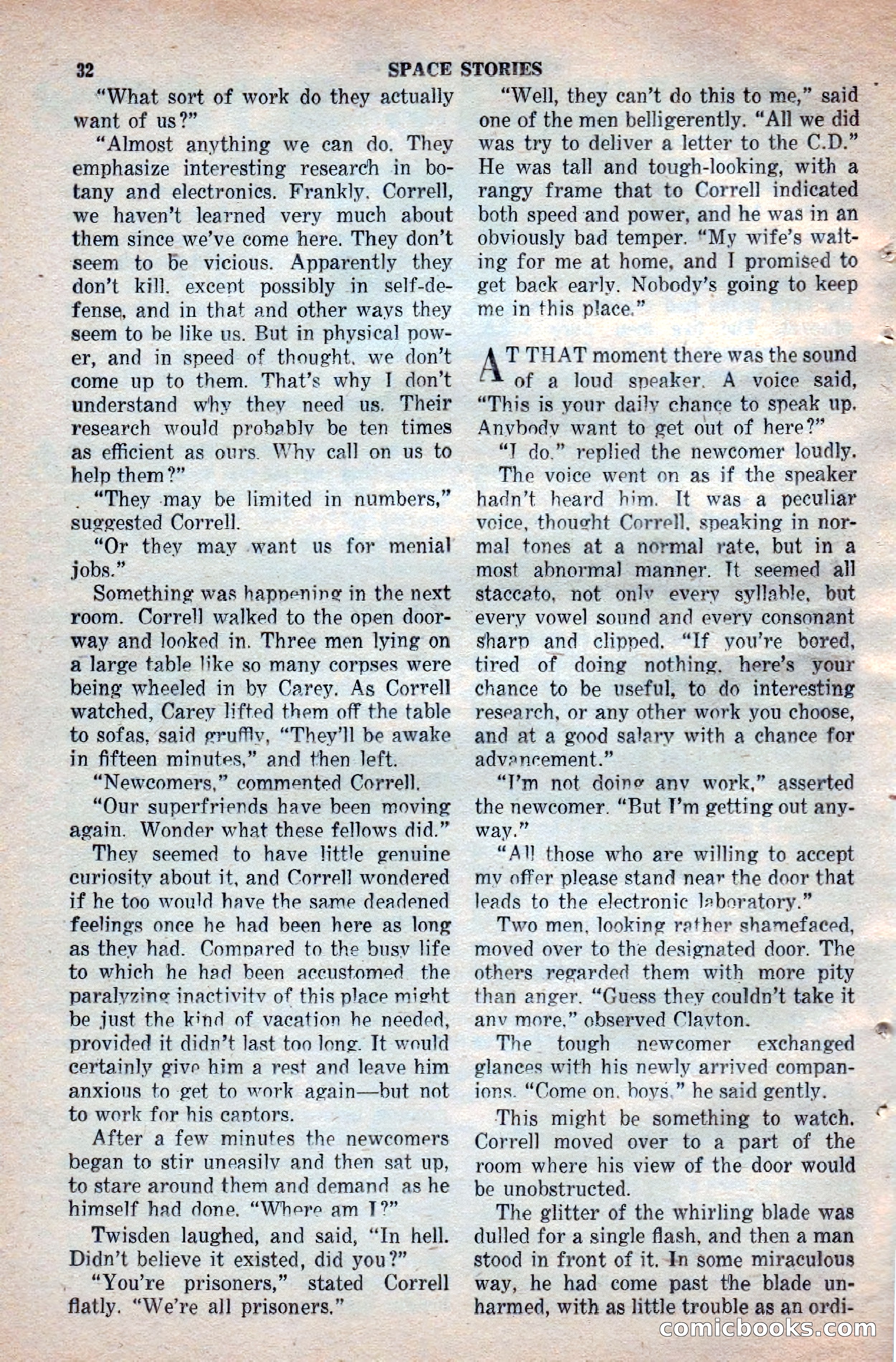 Space Stories, April 1953 — page 32 of 132