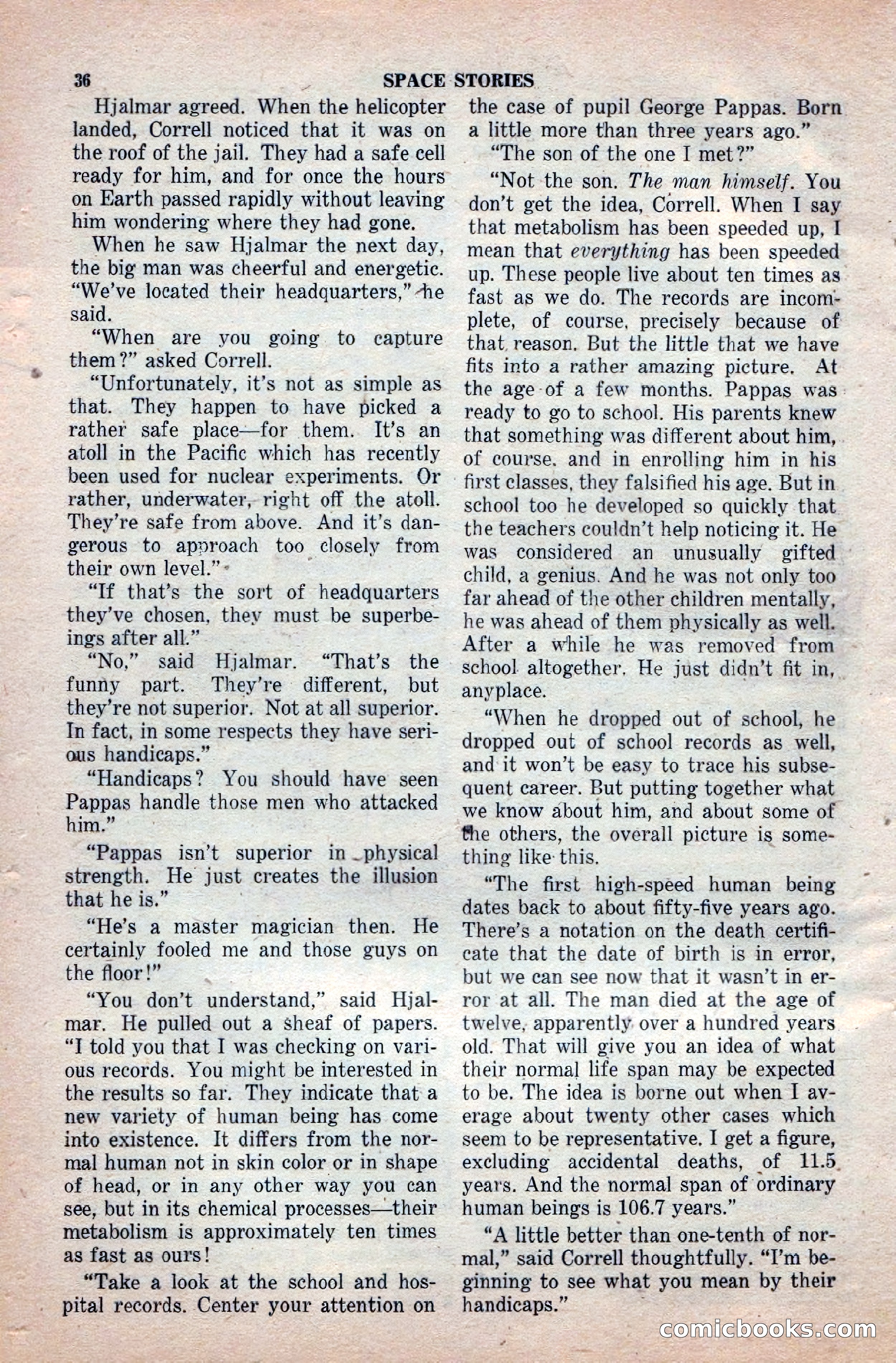 Space Stories, April 1953 — page 36 of 132