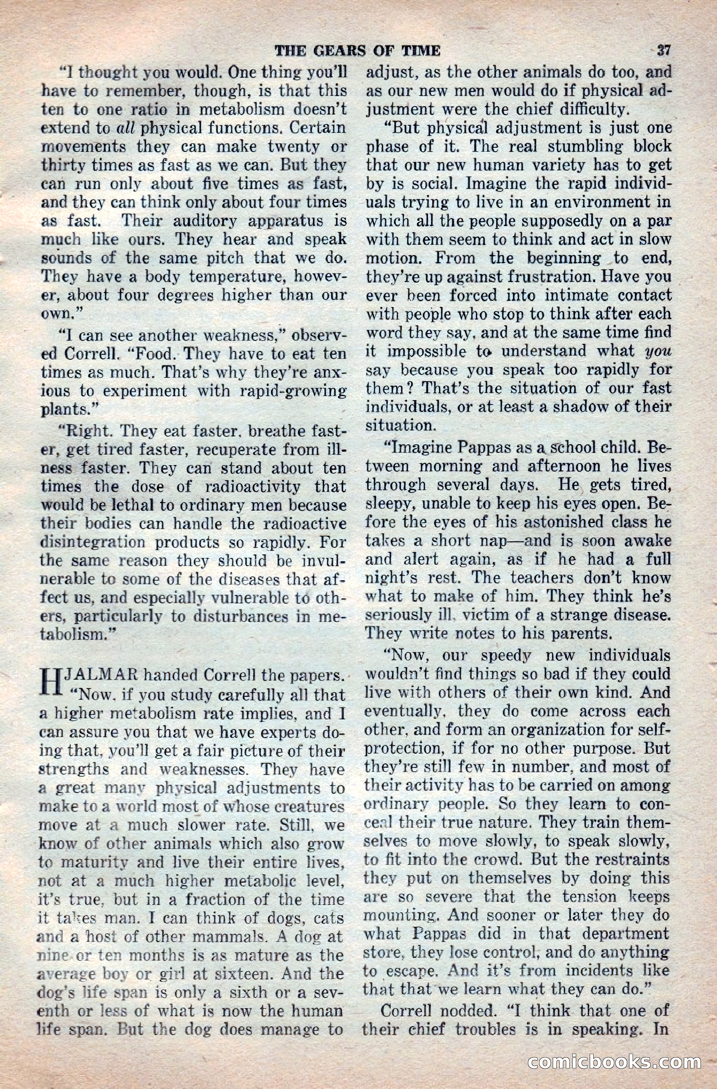 Space Stories, April 1953 — page 37 of 132