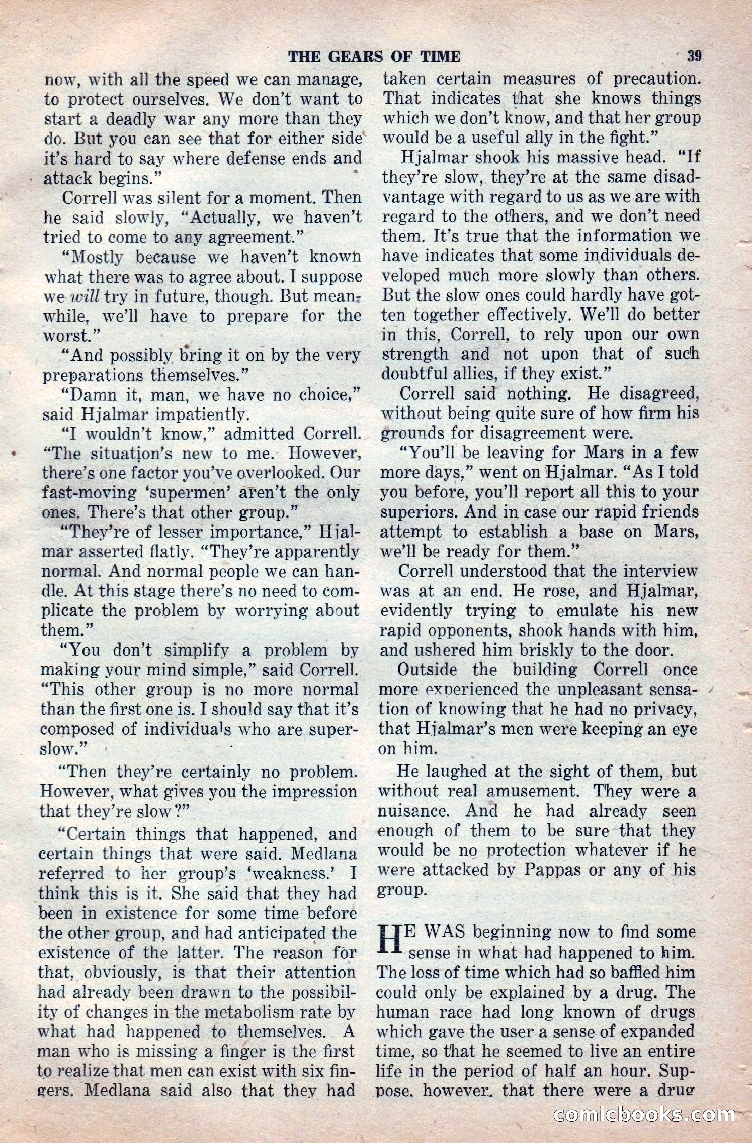 Space Stories, April 1953 — page 39 of 132
