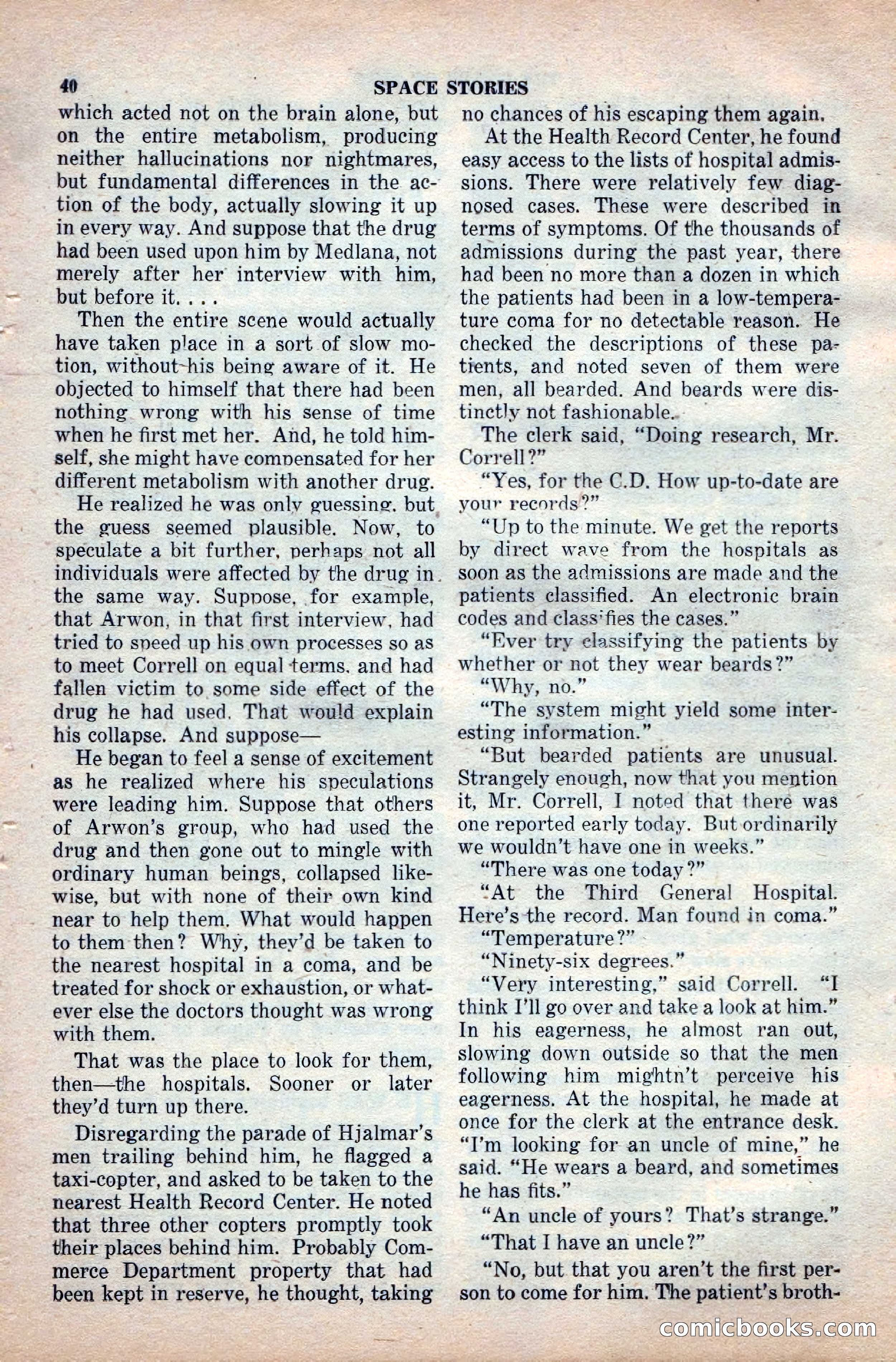 Space Stories, April 1953 — page 40 of 132