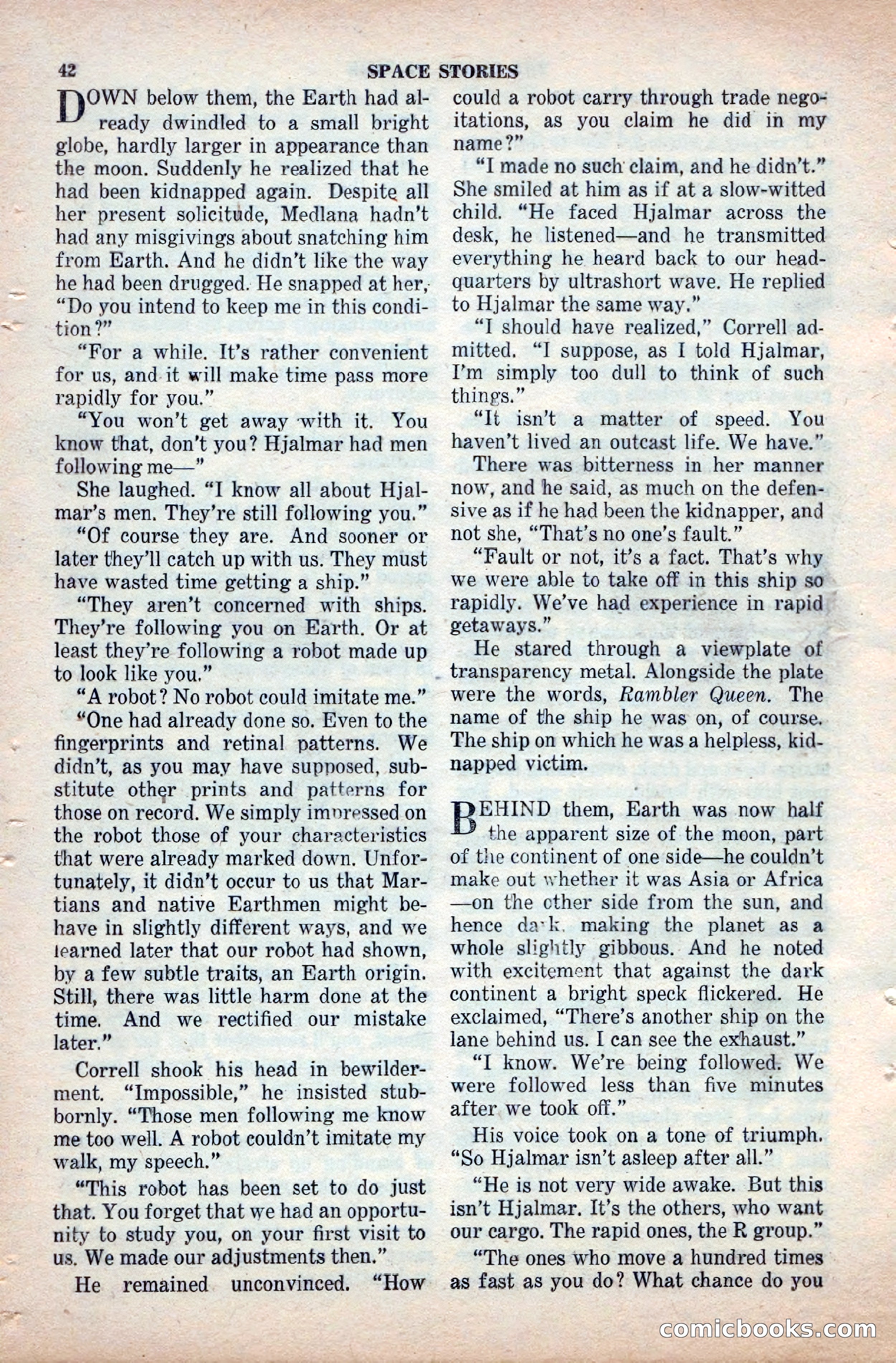 Space Stories, April 1953 — page 42 of 132