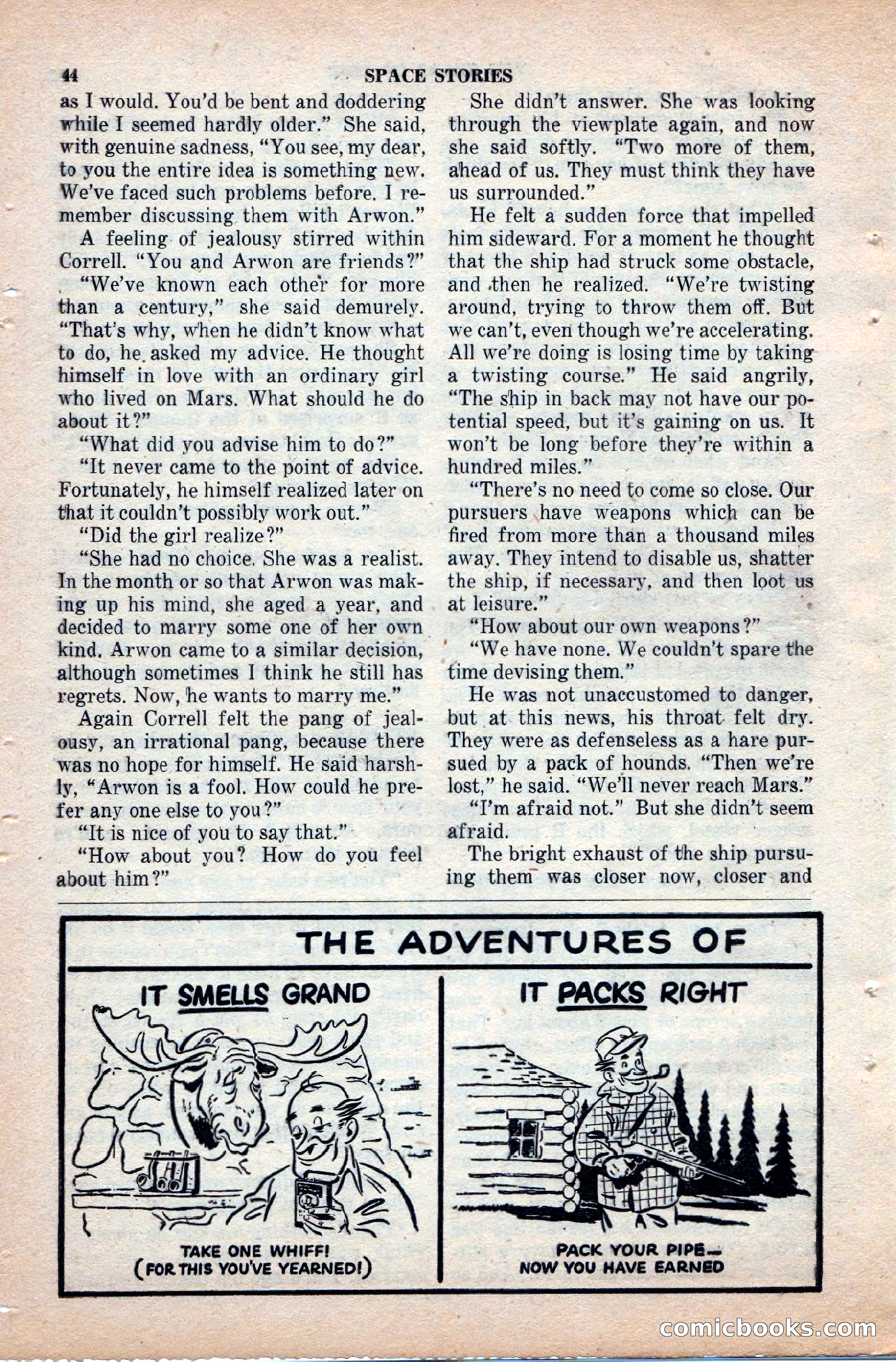 Space Stories, April 1953 — page 44 of 132