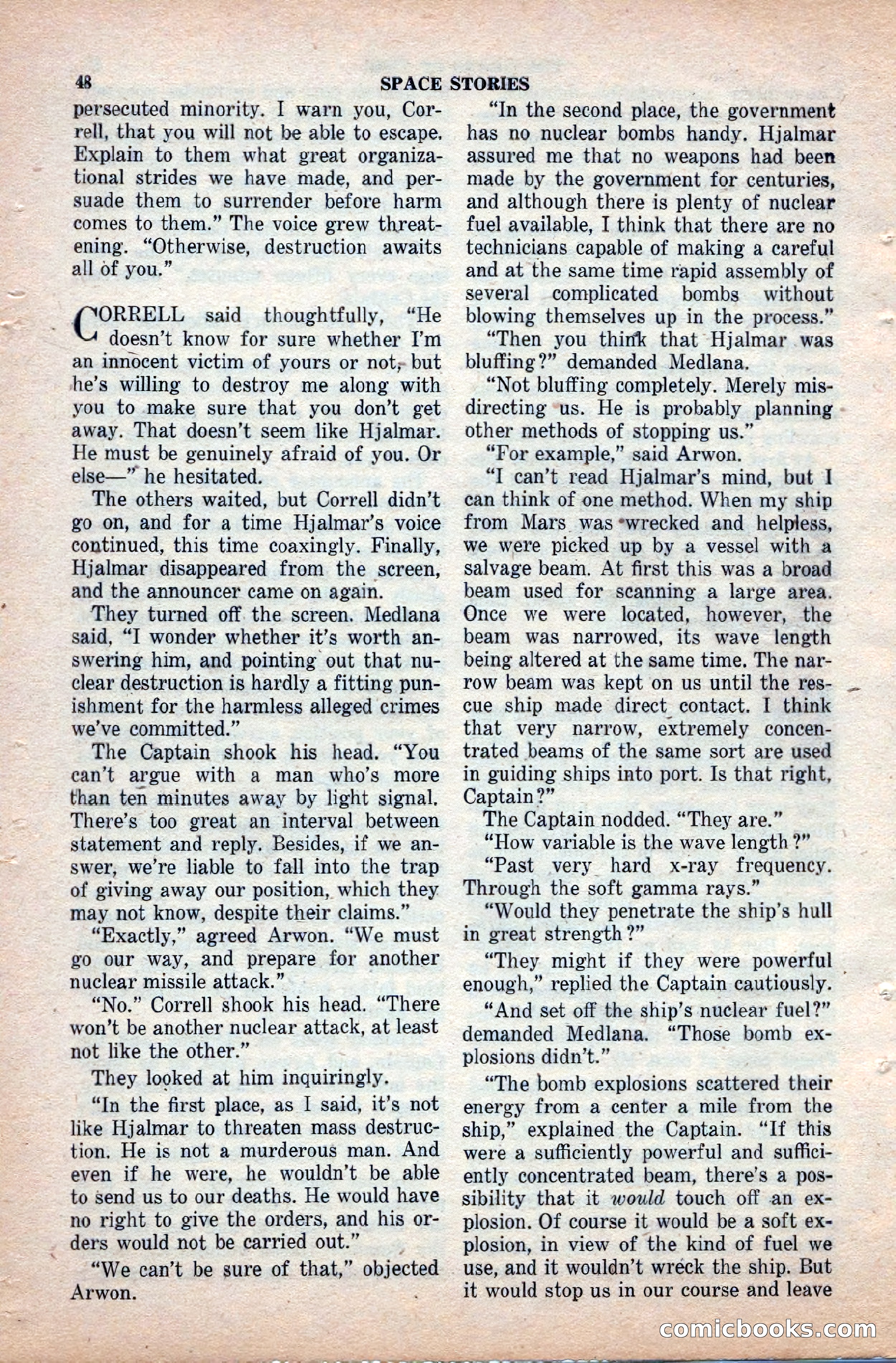Space Stories, April 1953 — page 48 of 132