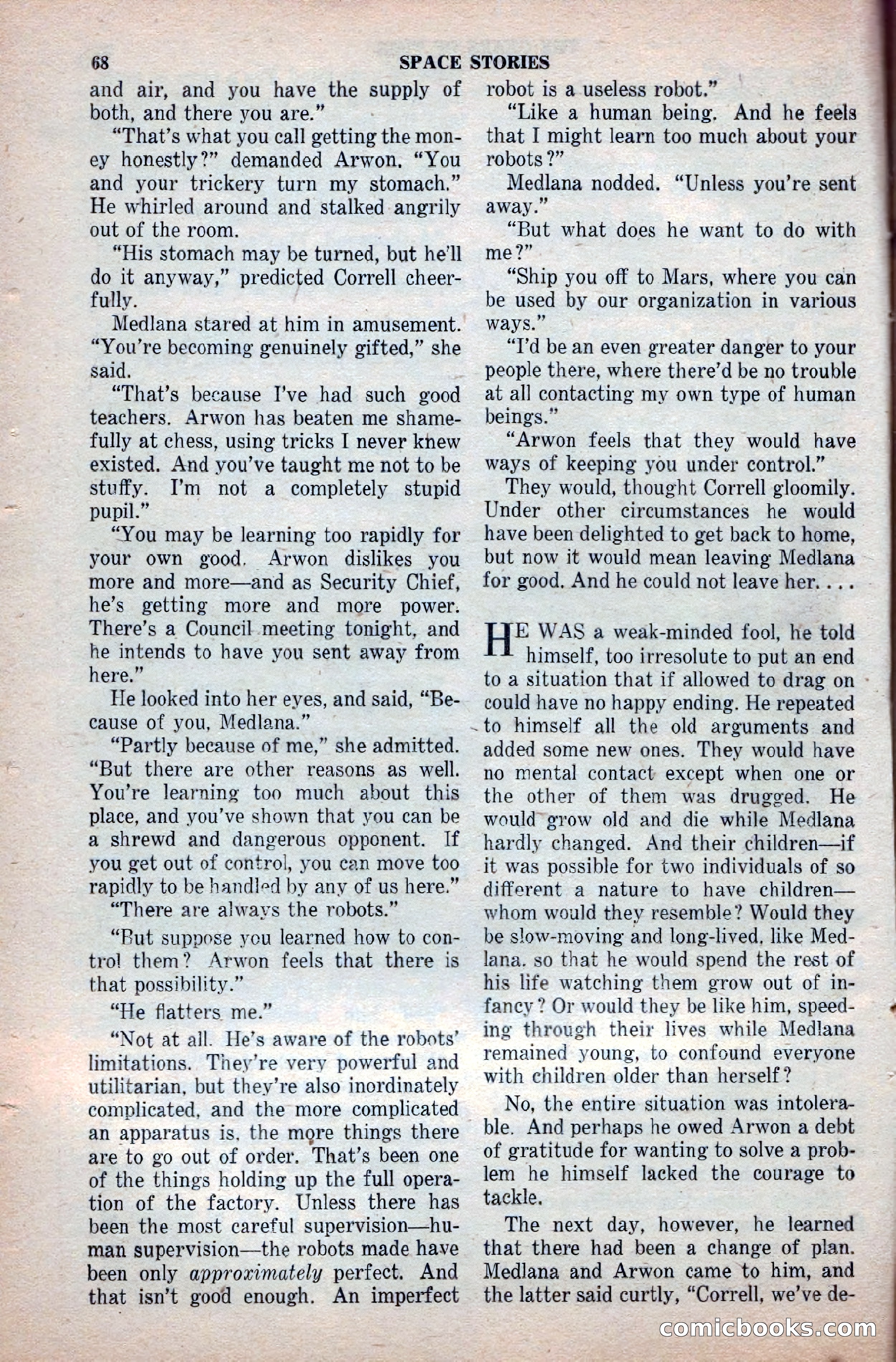 Space Stories, April 1953 — page 68 of 132
