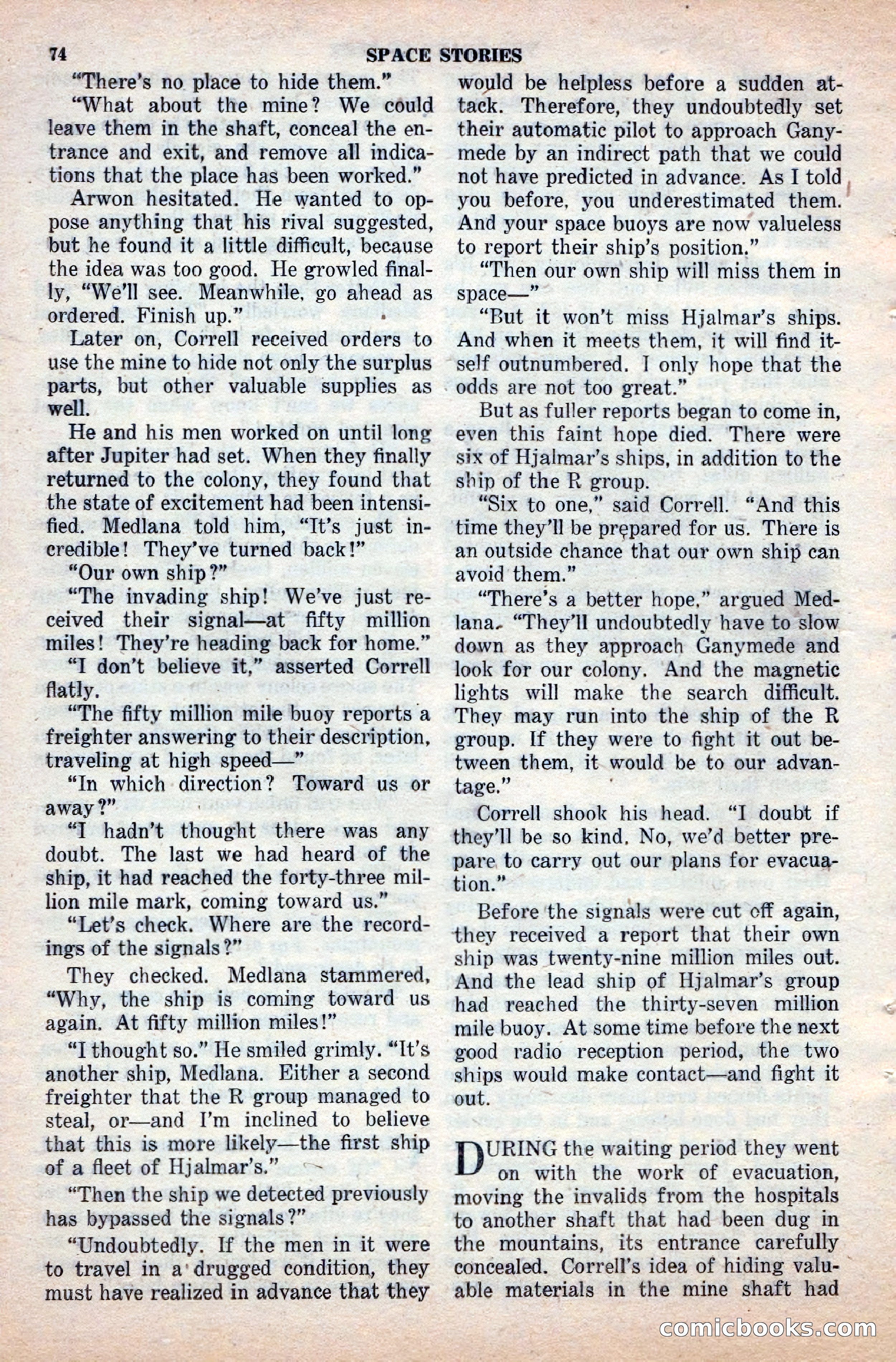Space Stories, April 1953 — page 74 of 132