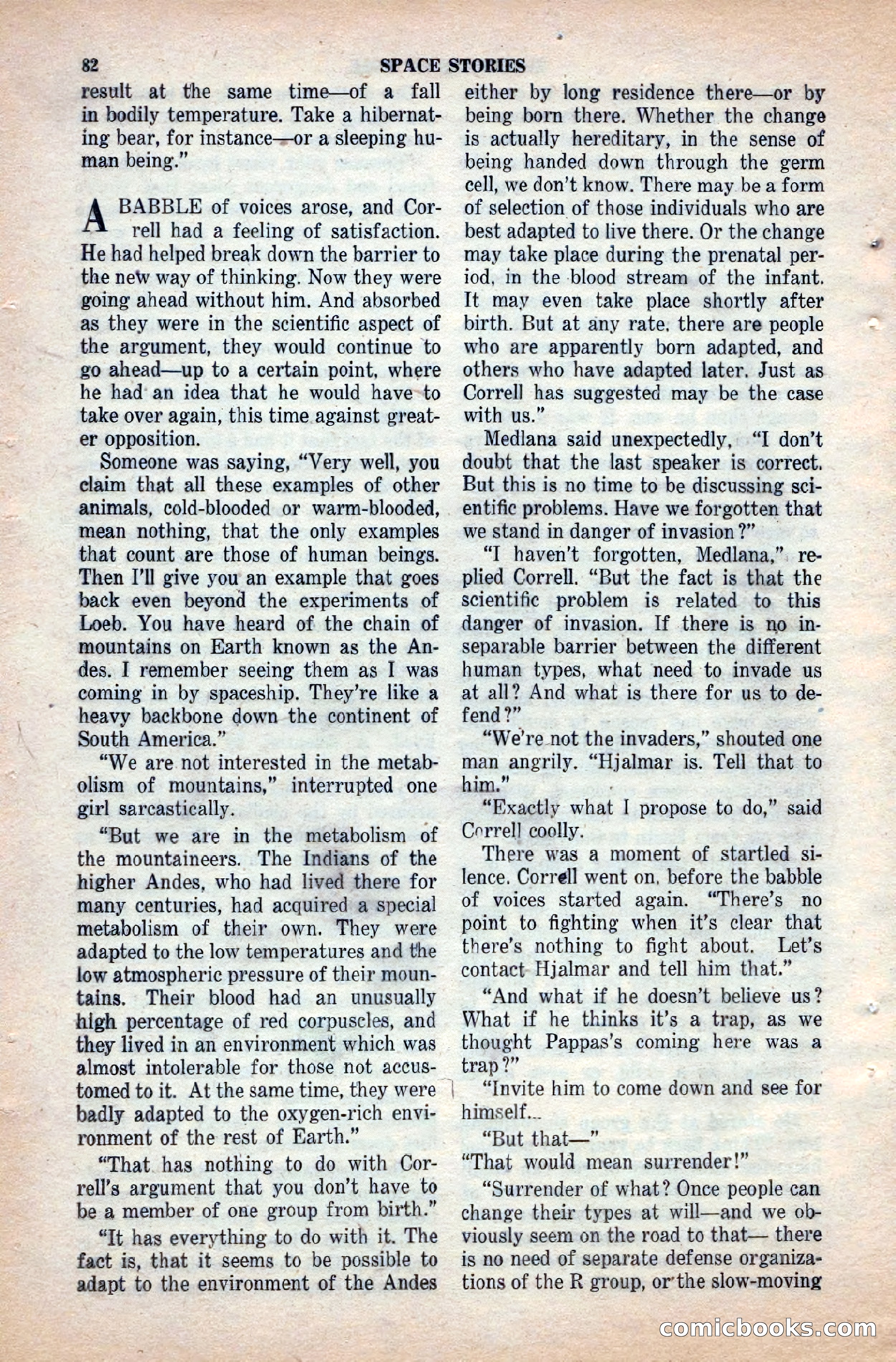 Space Stories, April 1953 — page 82 of 132