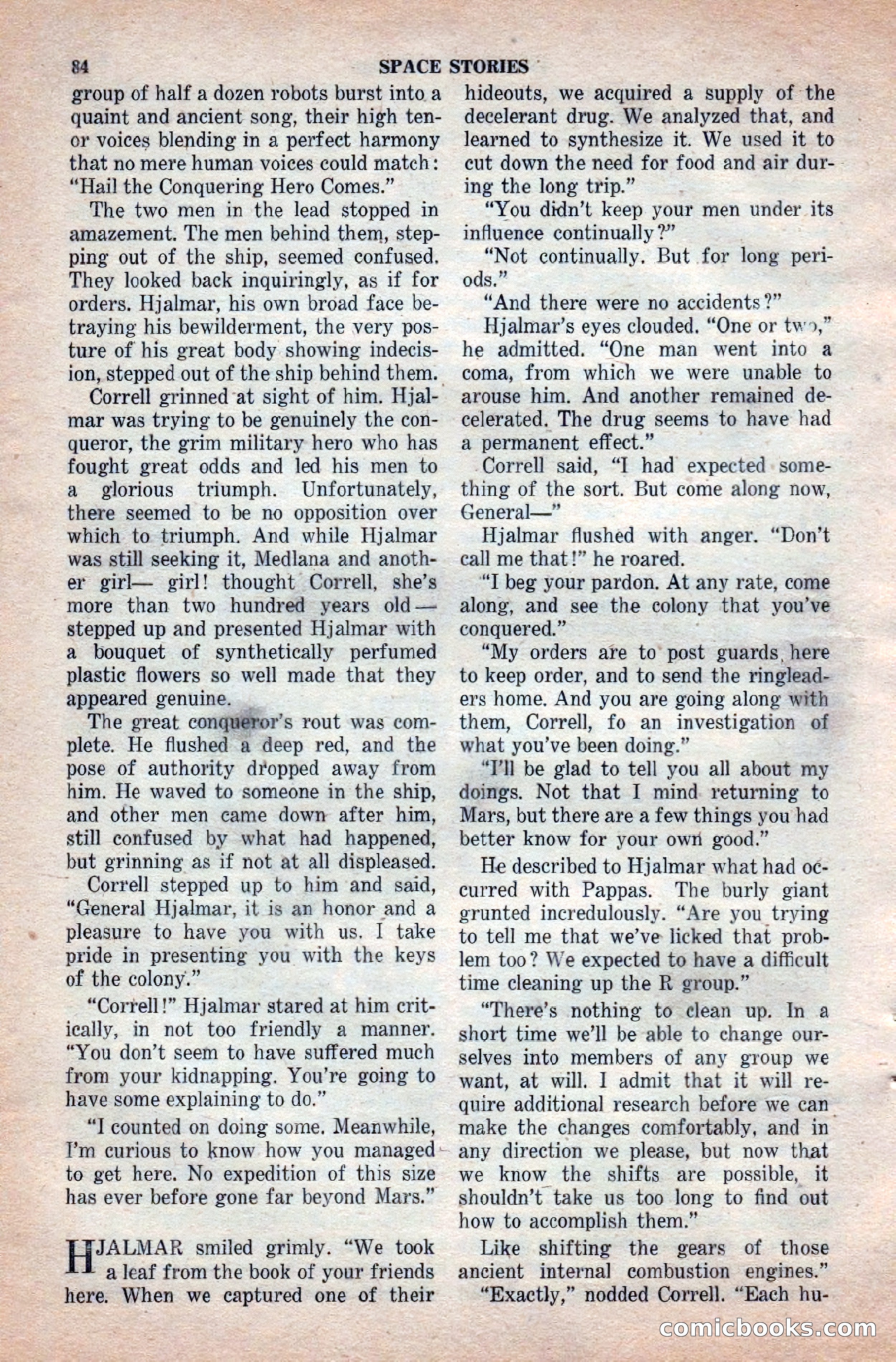 Space Stories, April 1953 — page 84 of 132