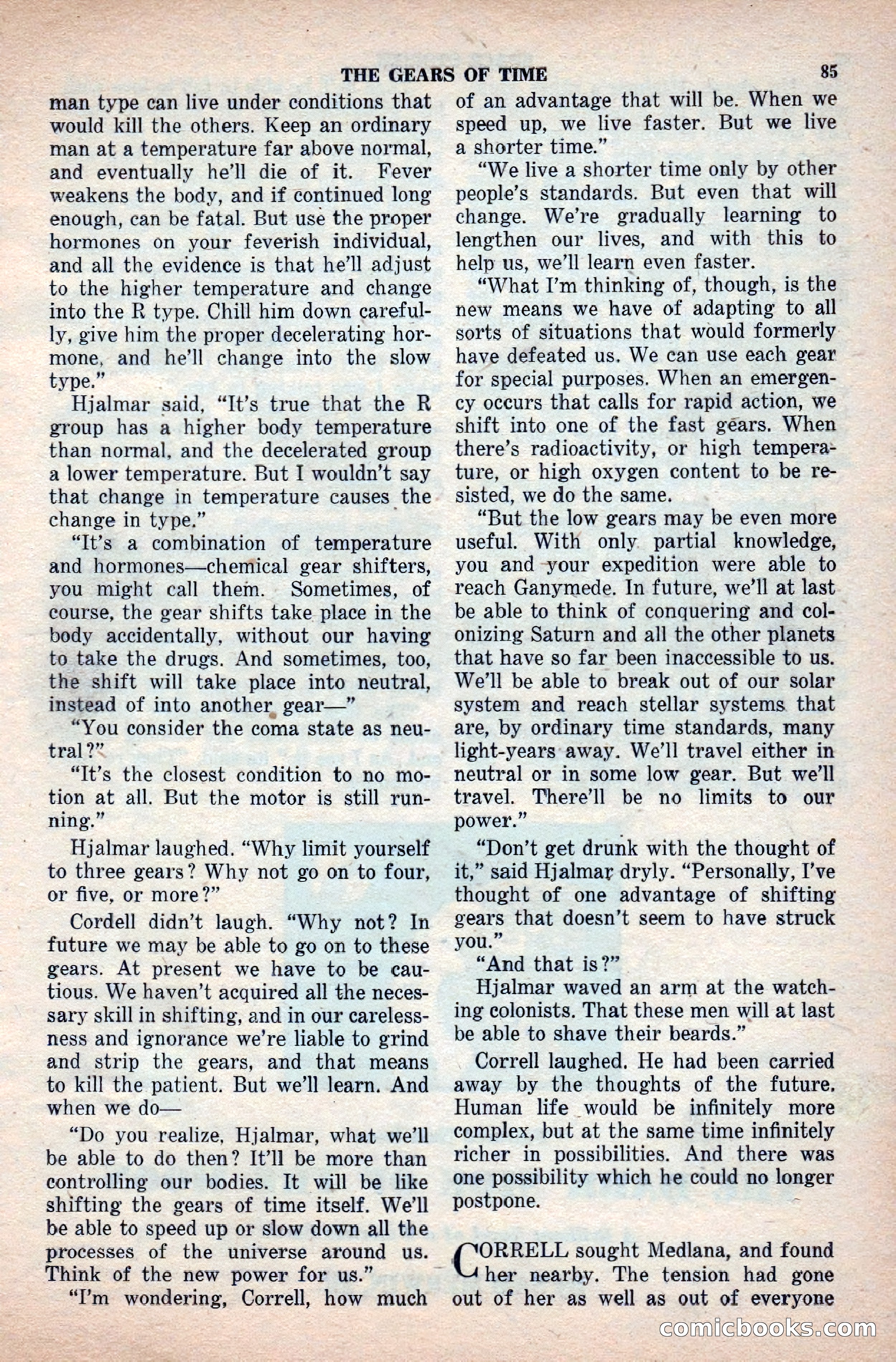Space Stories, April 1953 — page 85 of 132