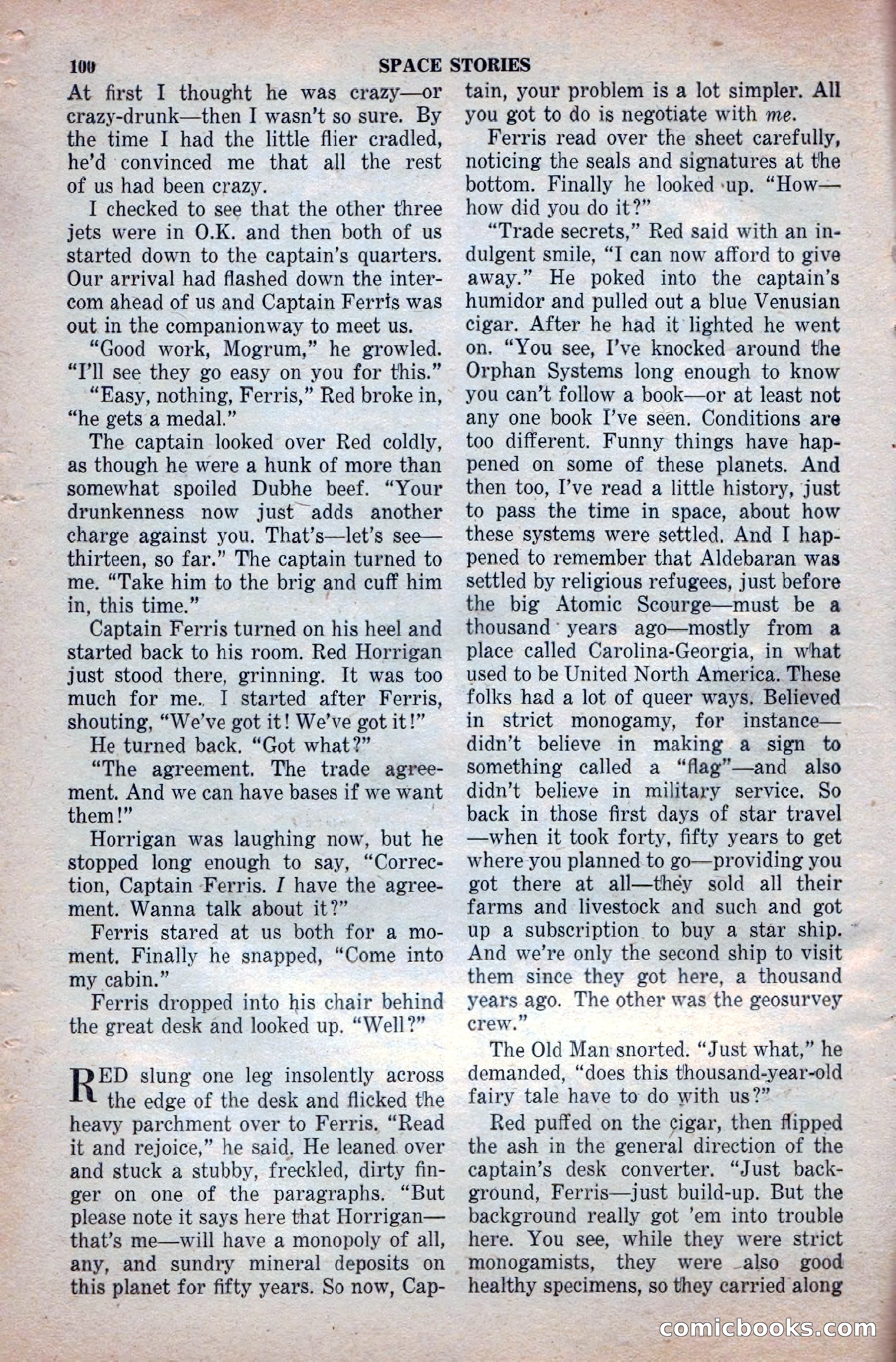 Space Stories, April 1953 — page 100 of 132