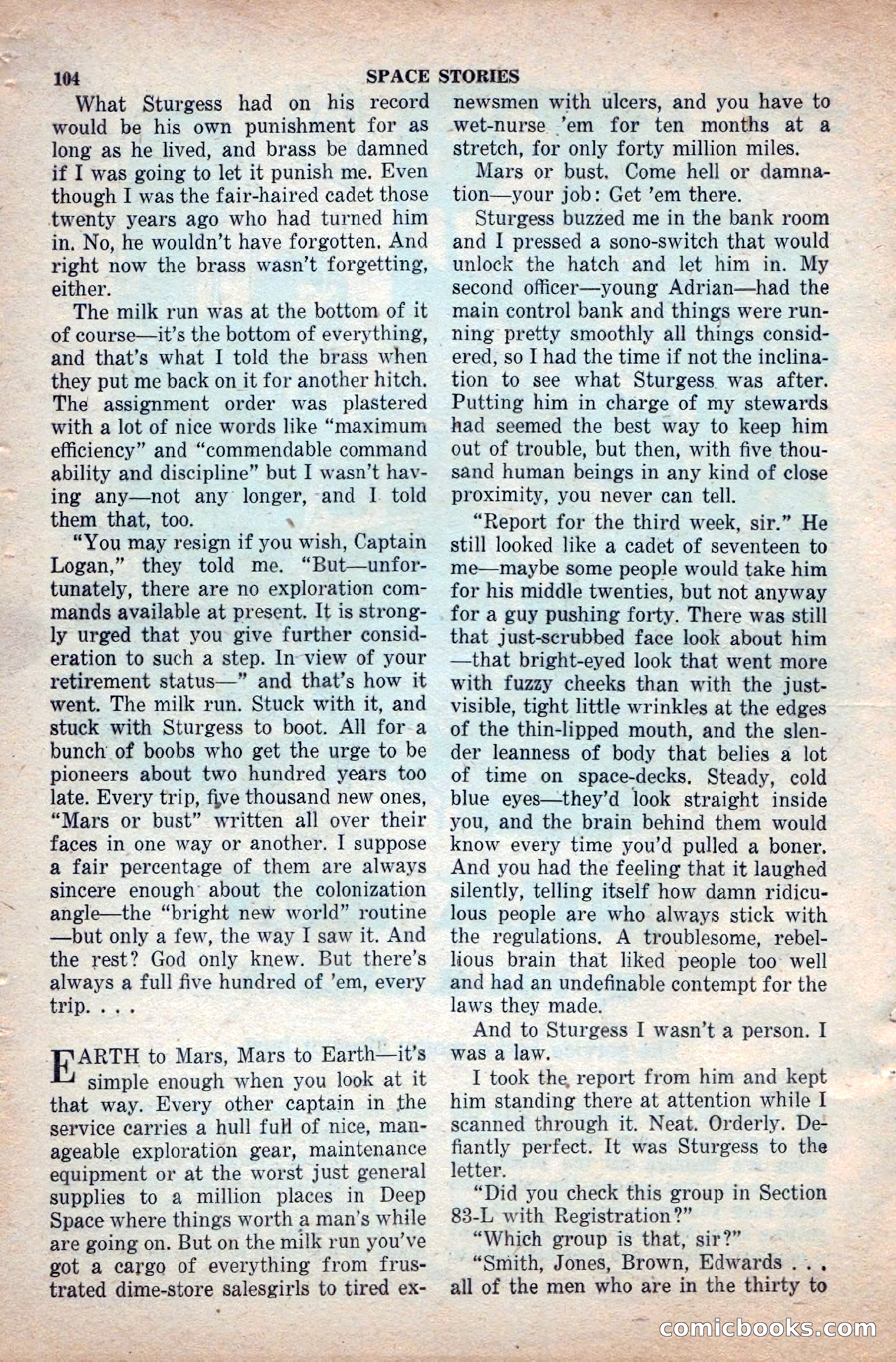 Space Stories, April 1953 — page 104 of 132