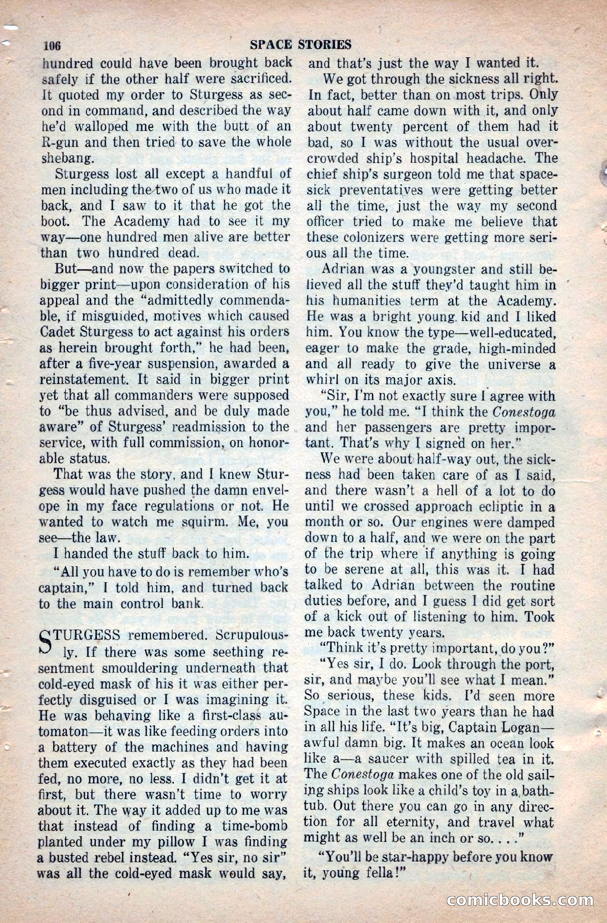 Space Stories, April 1953 — page 106 of 132