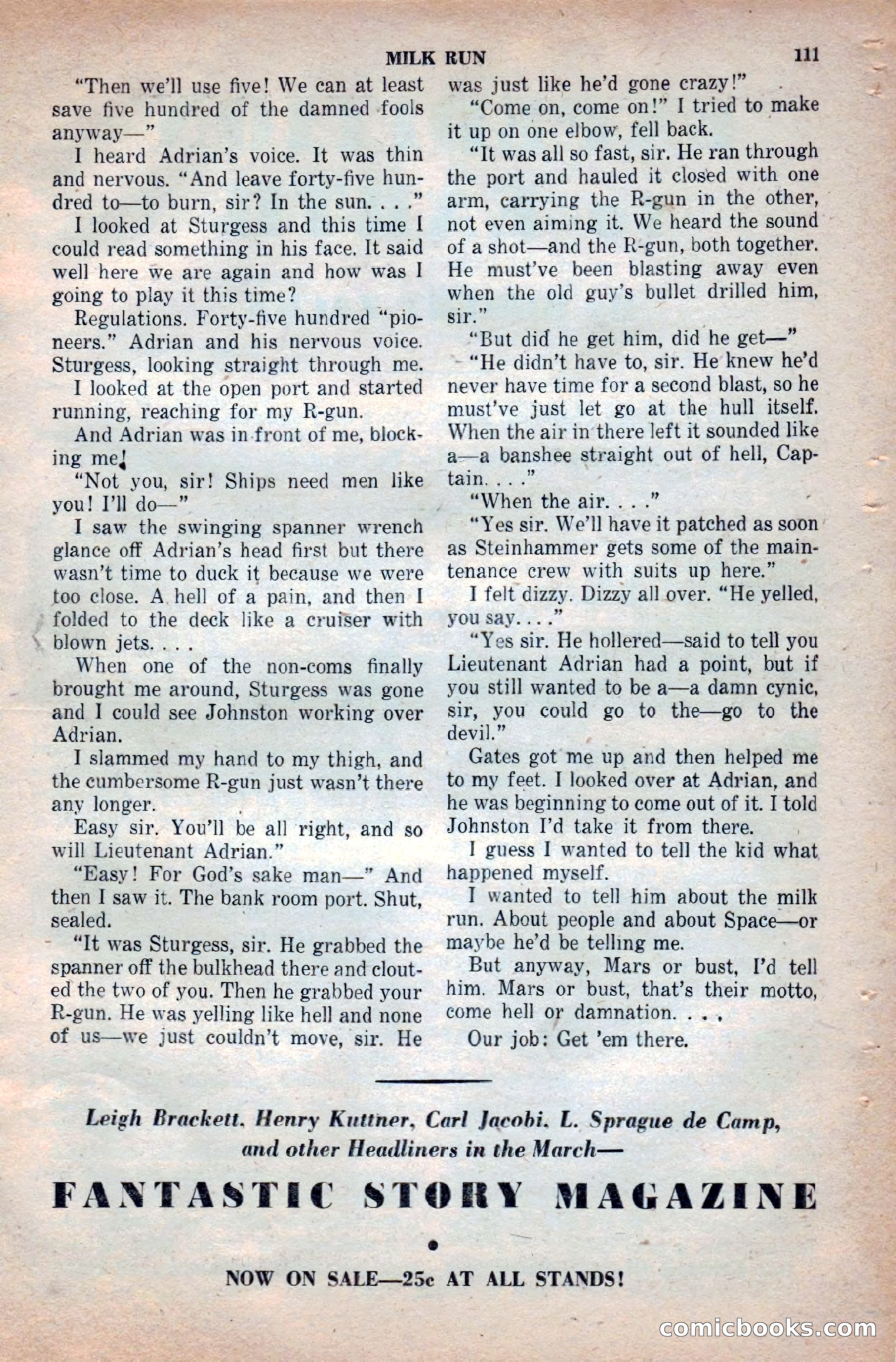 Space Stories, April 1953 — page 111 of 132
