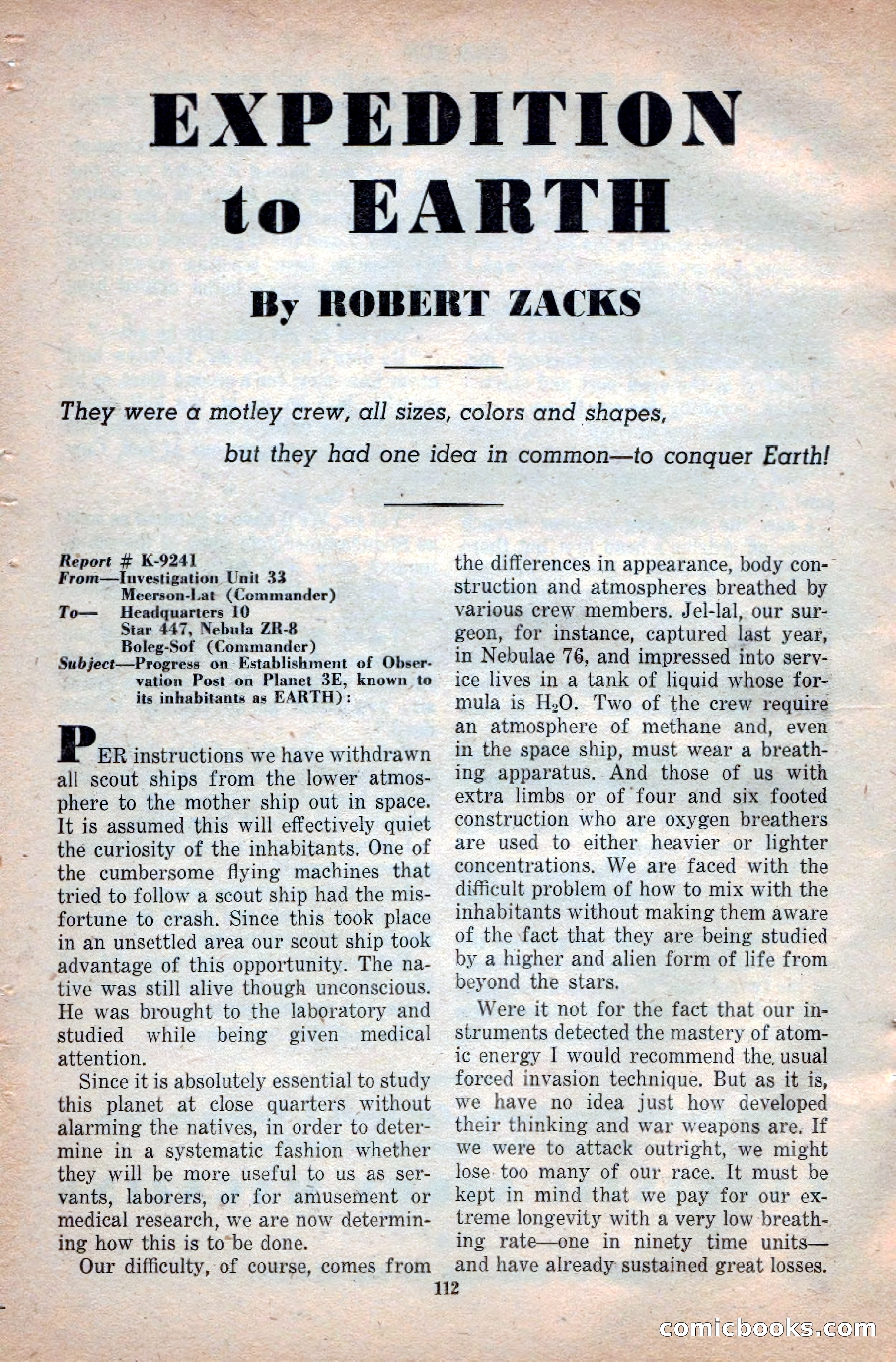 Space Stories, April 1953 — page 112 of 132