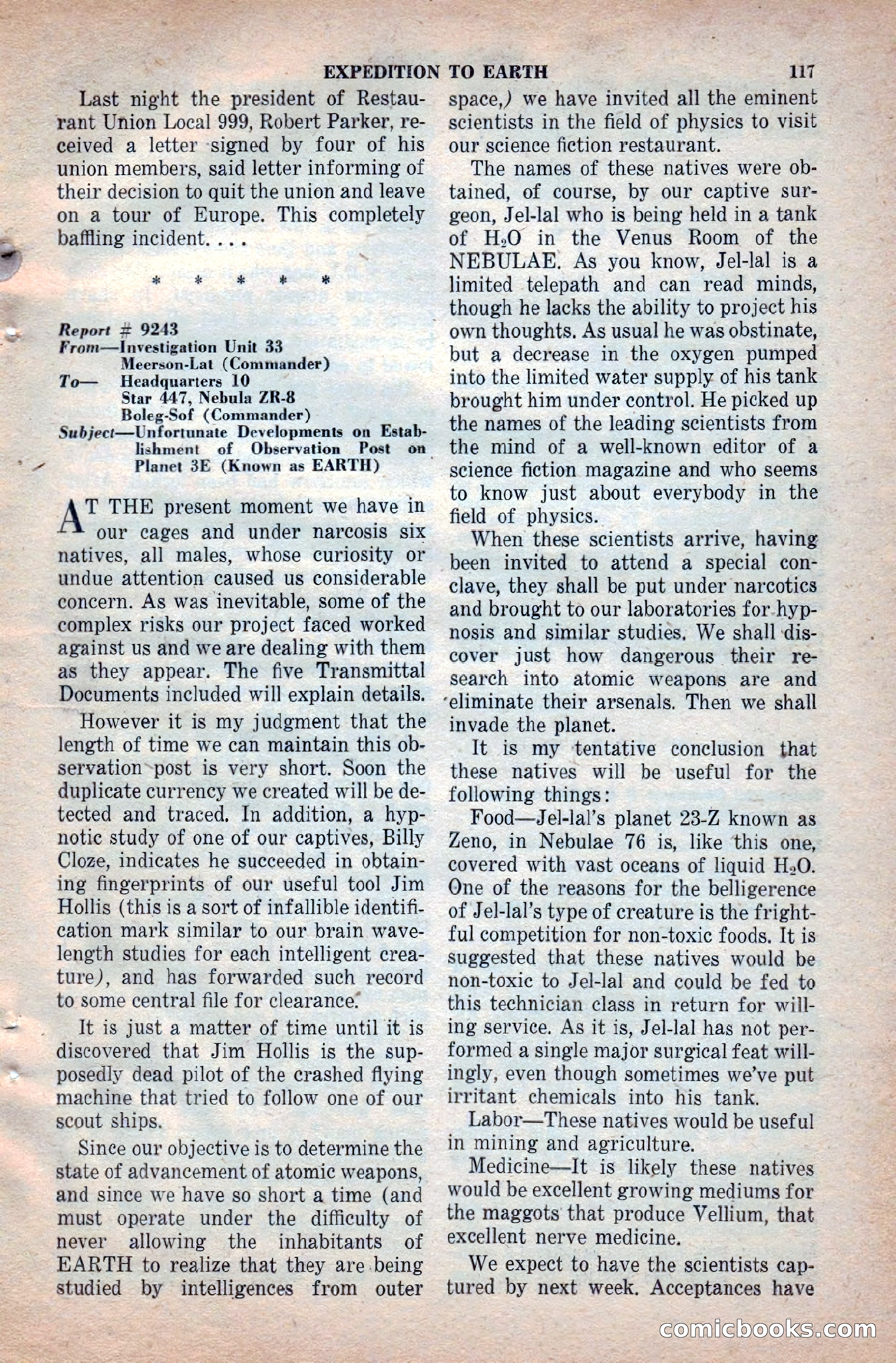 Space Stories, April 1953 — page 117 of 132