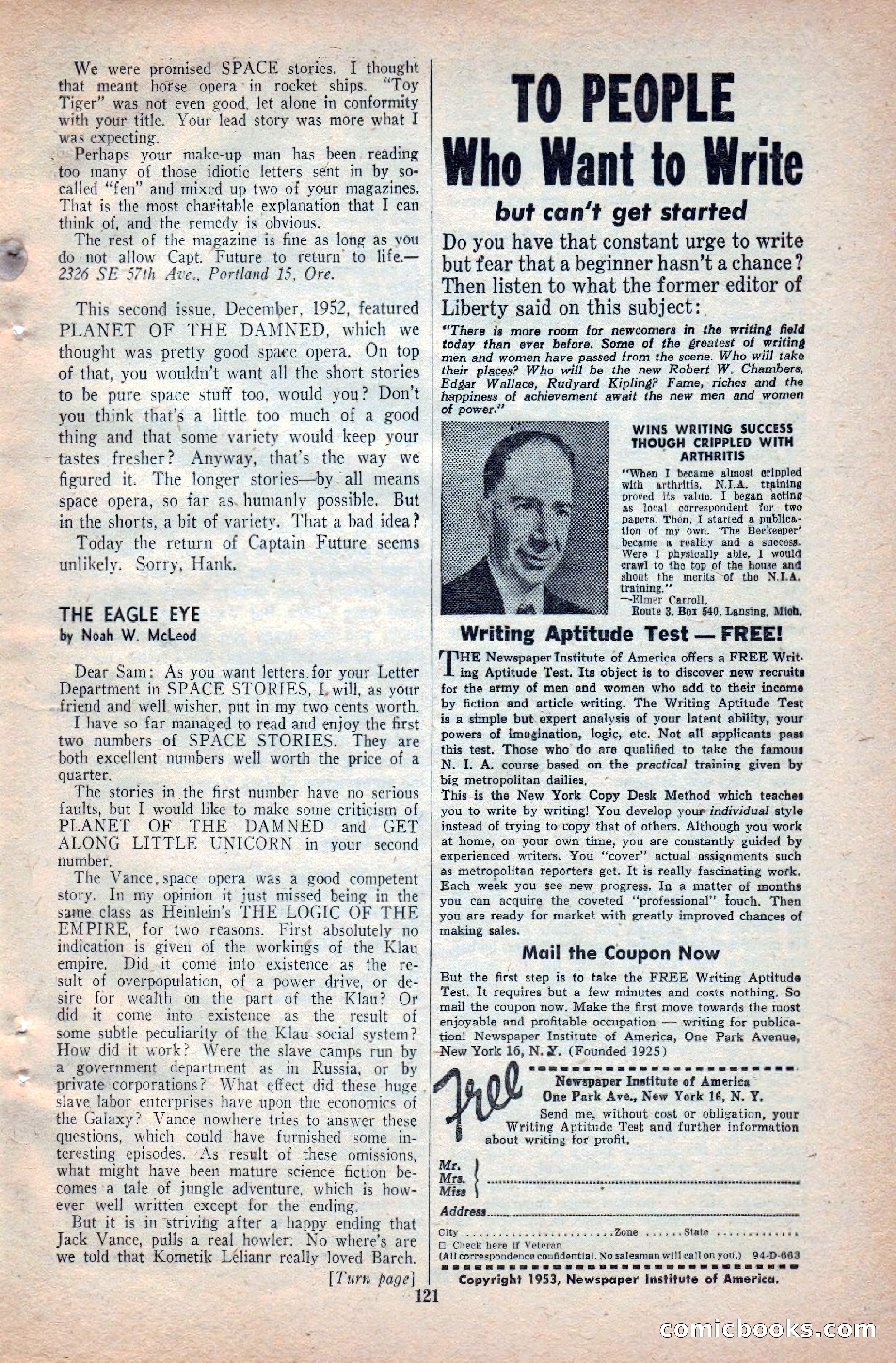 Space Stories, April 1953 — page 121 of 132
