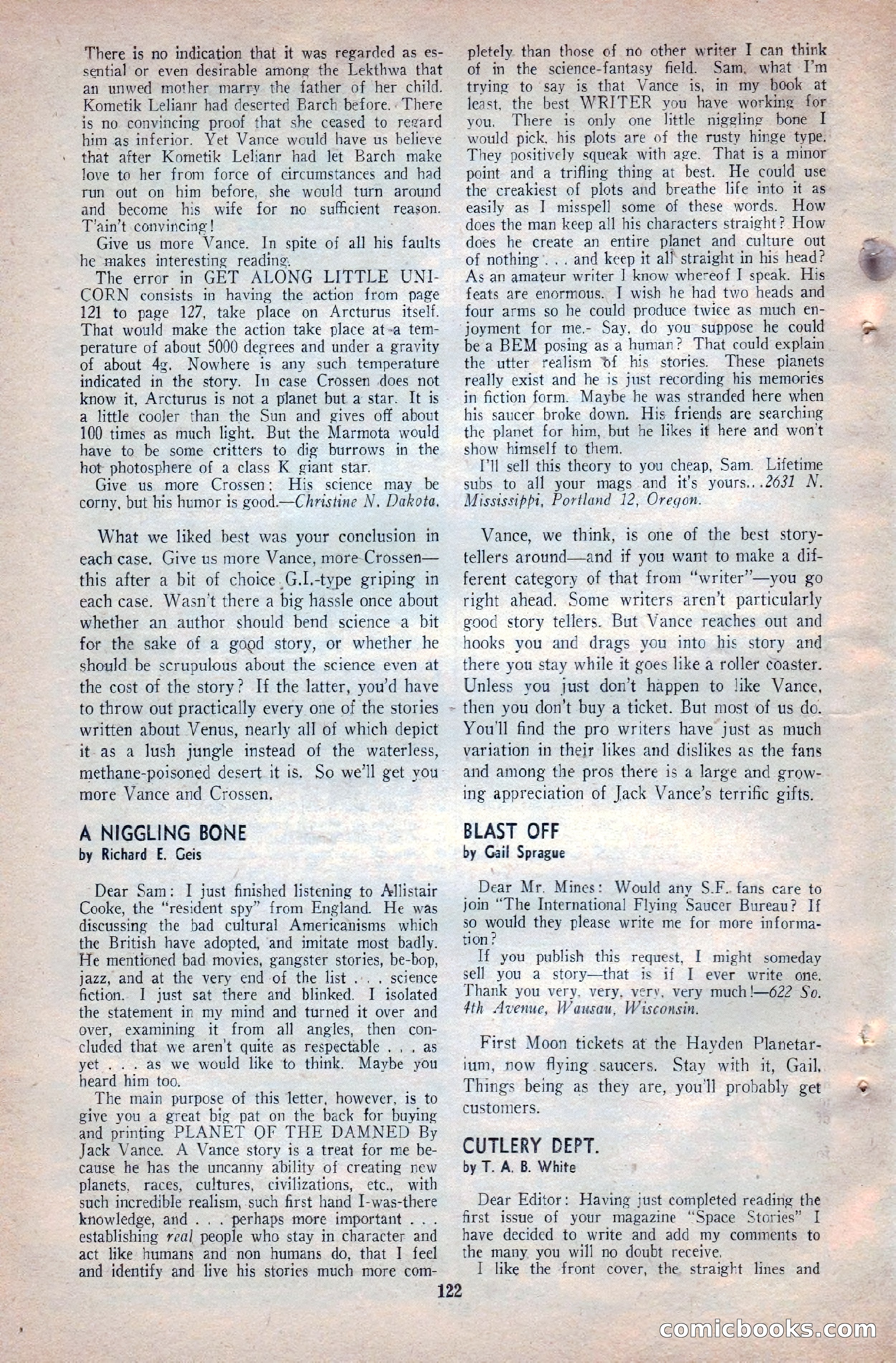Space Stories, April 1953 — page 122 of 132