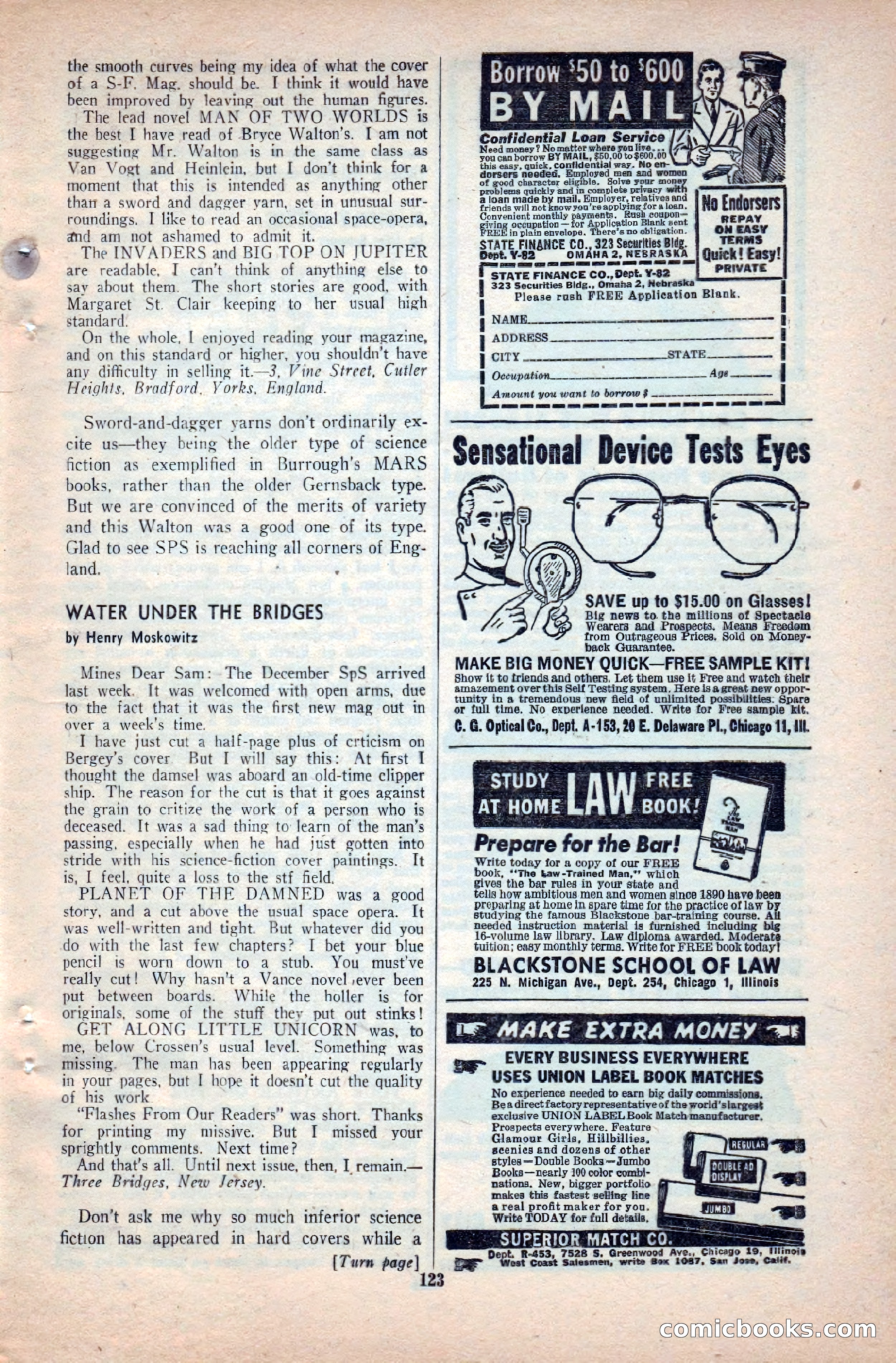 Space Stories, April 1953 — page 123 of 132