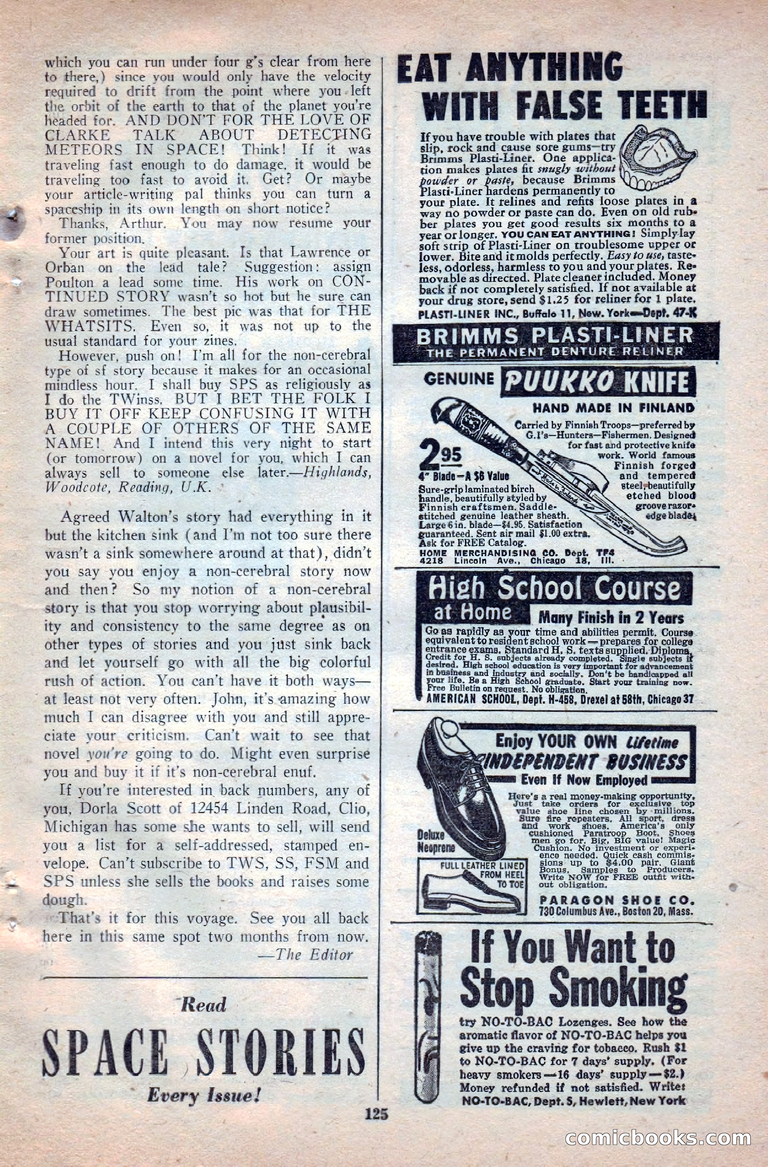 Space Stories, April 1953 — page 125 of 132