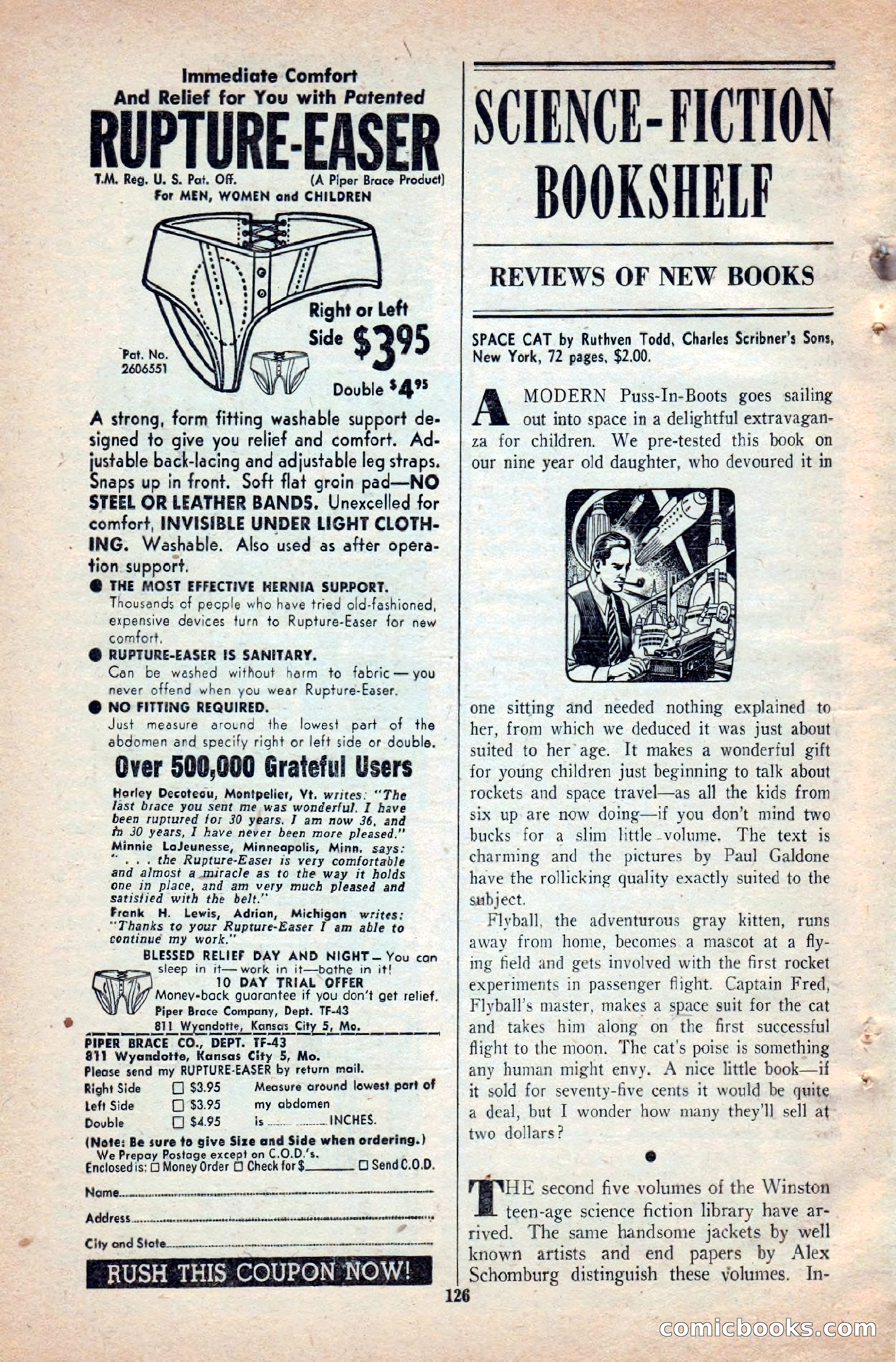 Space Stories, April 1953 — page 126 of 132