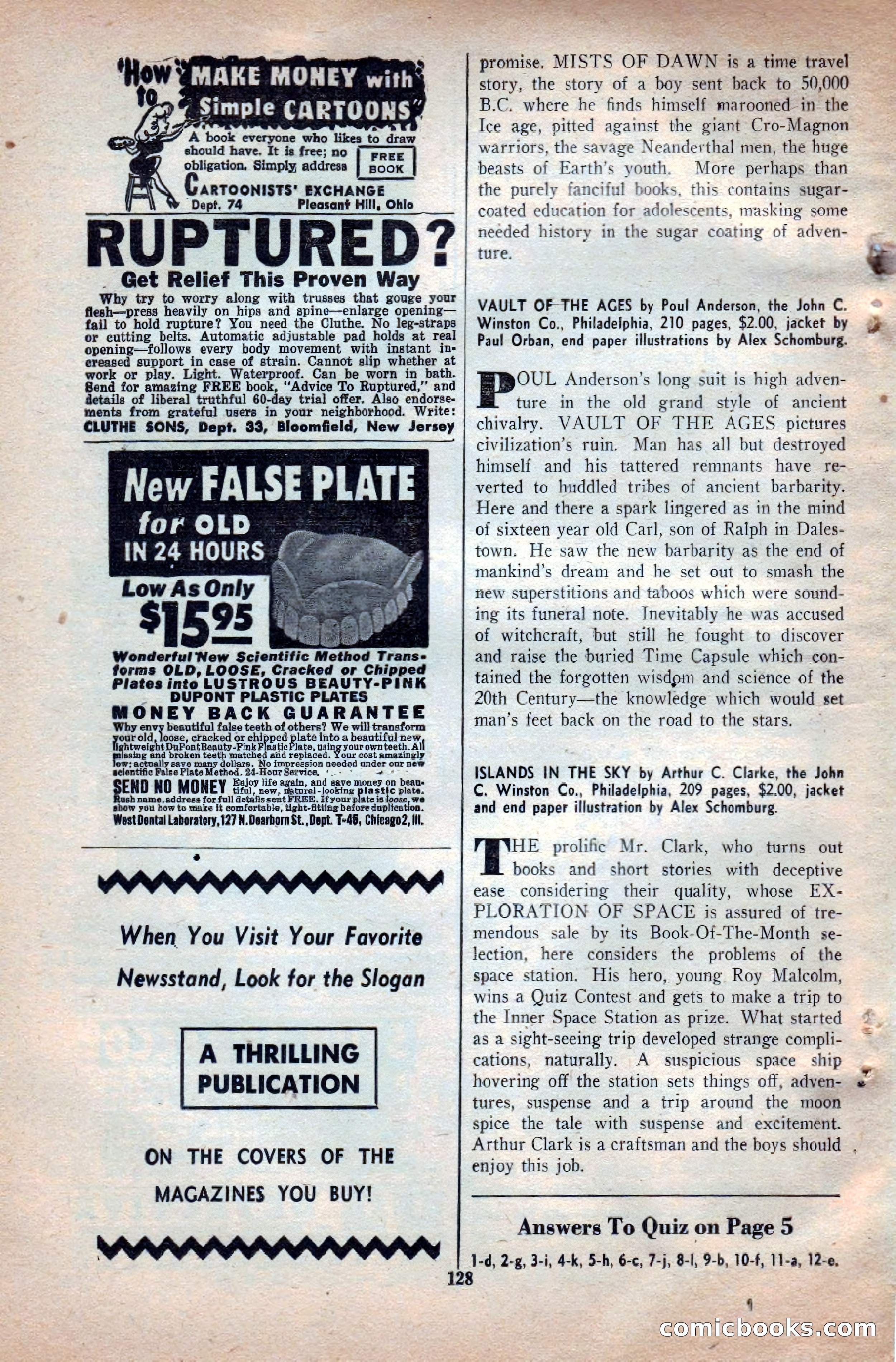Space Stories, April 1953 — page 128 of 132
