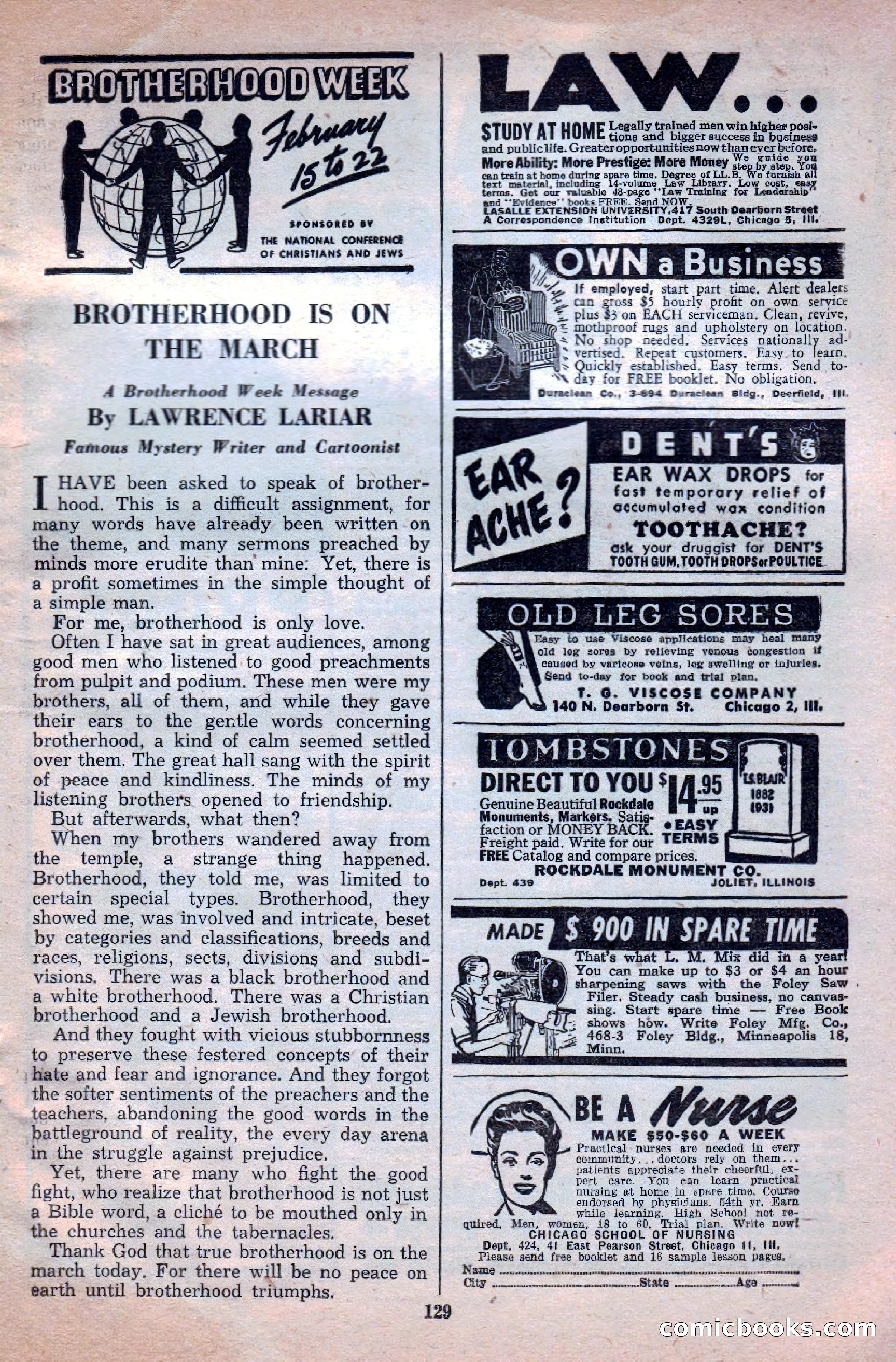 Space Stories, April 1953 — page 129 of 132