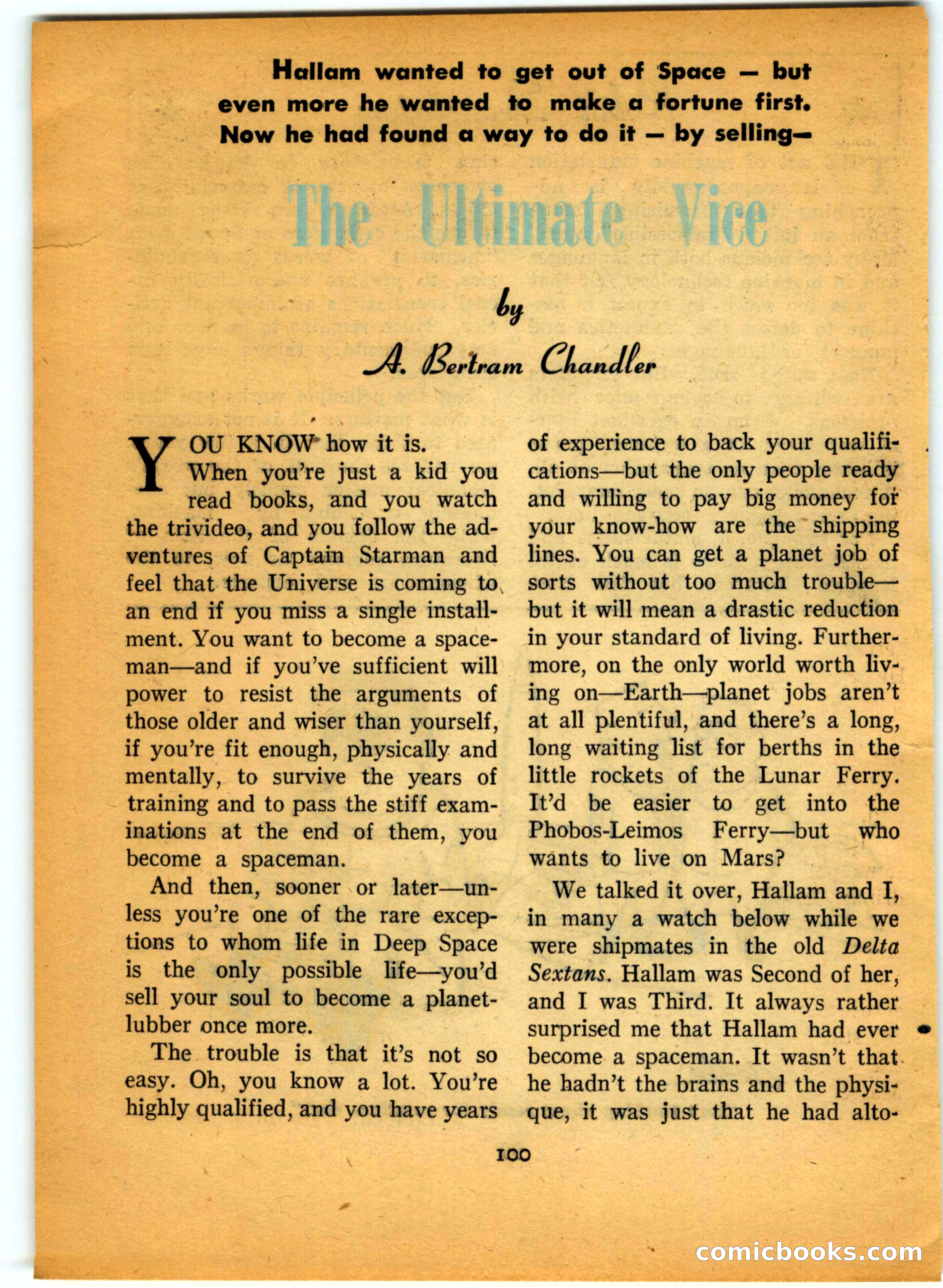 Space Travel, July 1958 — page 100 of 132
