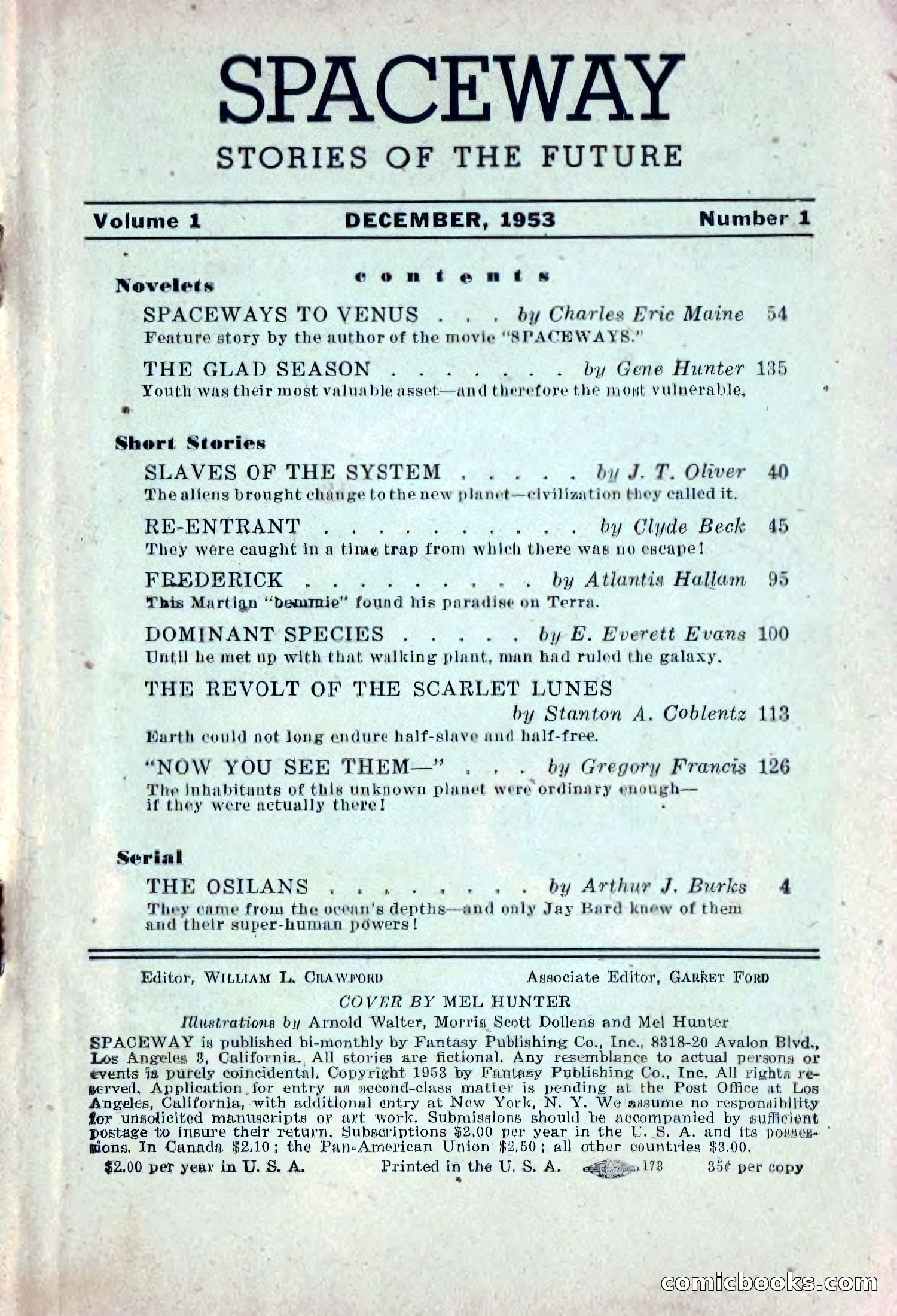 Spaceway, December 1953 — page 3 of 164