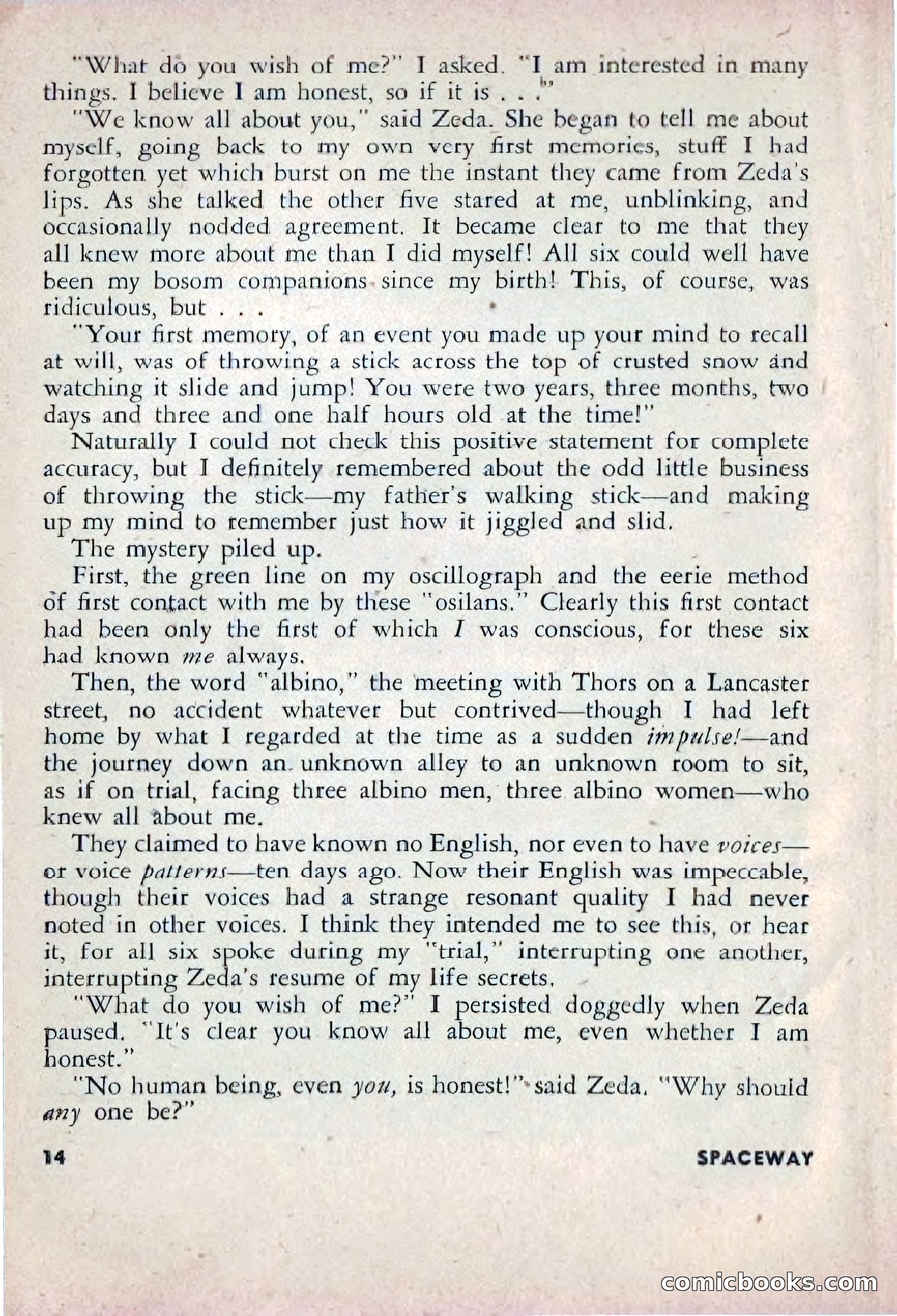 Spaceway, December 1953 — page 14 of 164