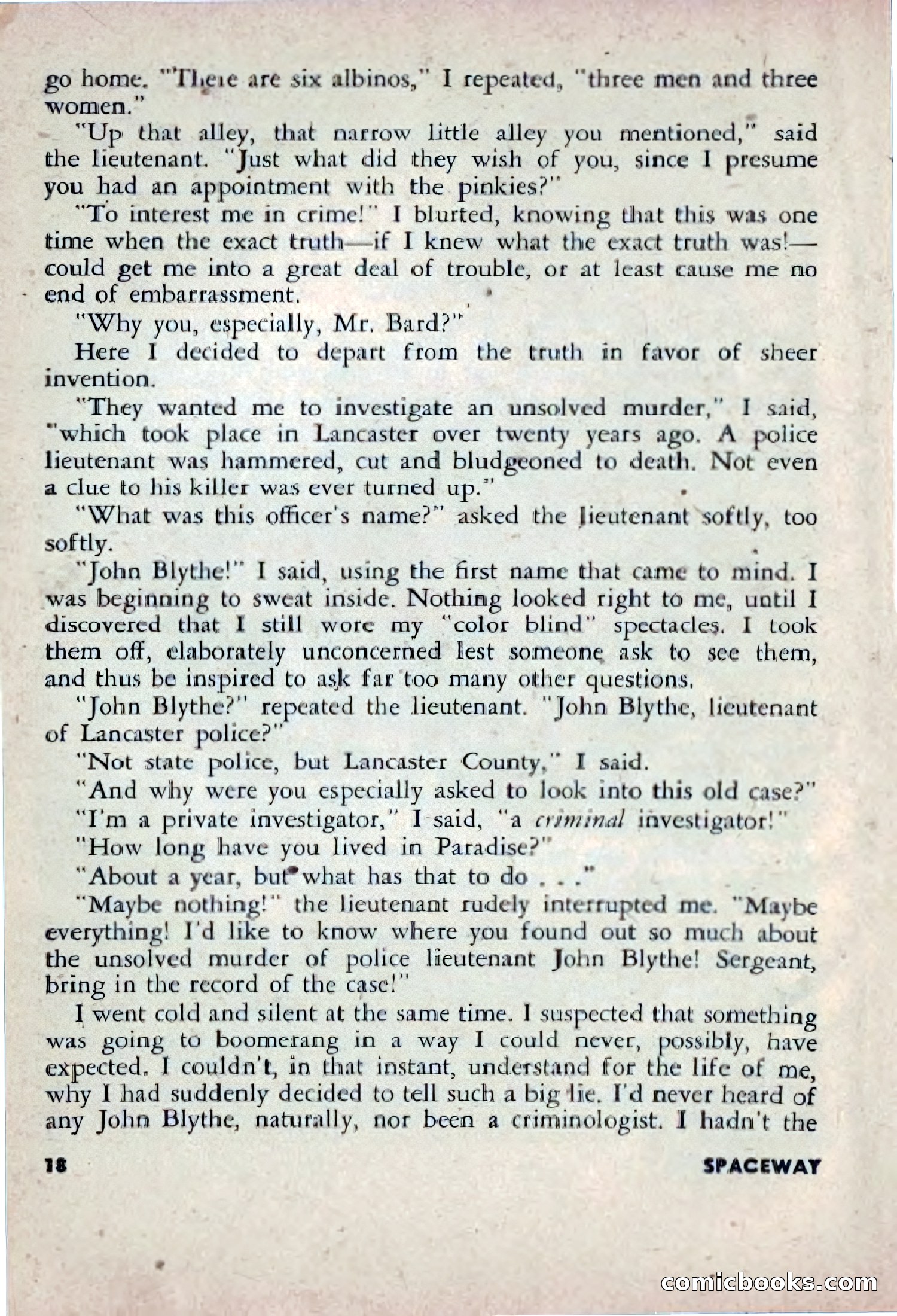 Spaceway, December 1953 — page 18 of 164