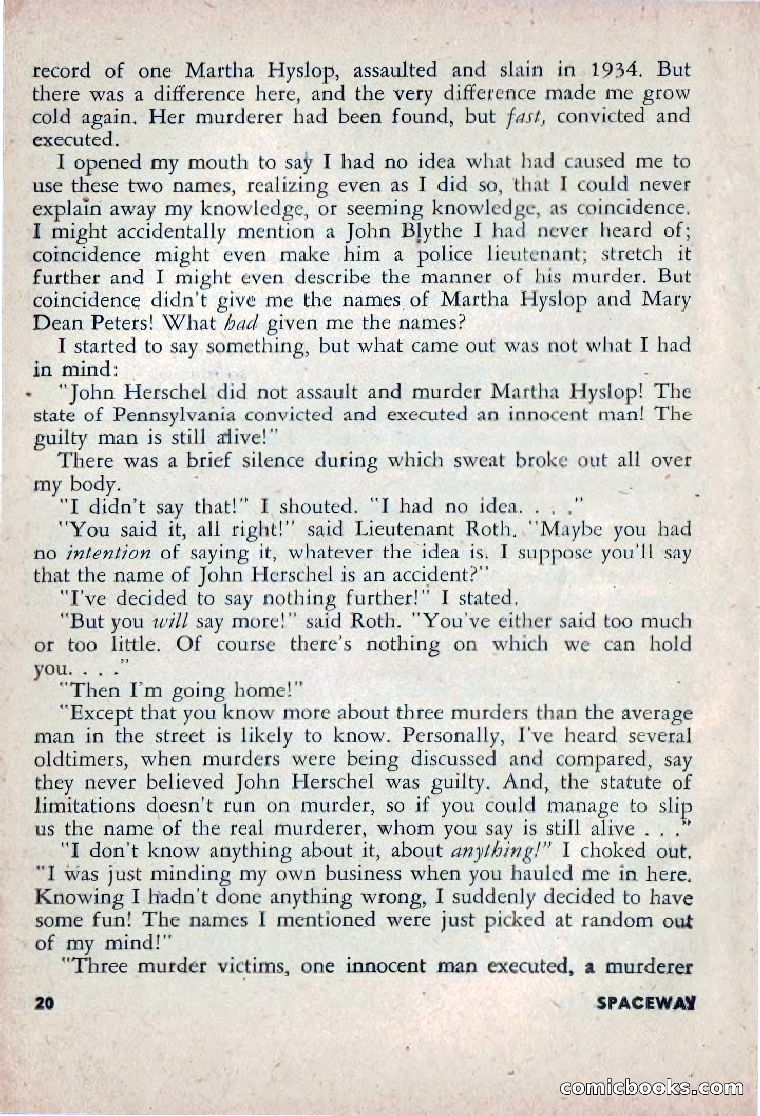 Spaceway, December 1953 — page 20 of 164