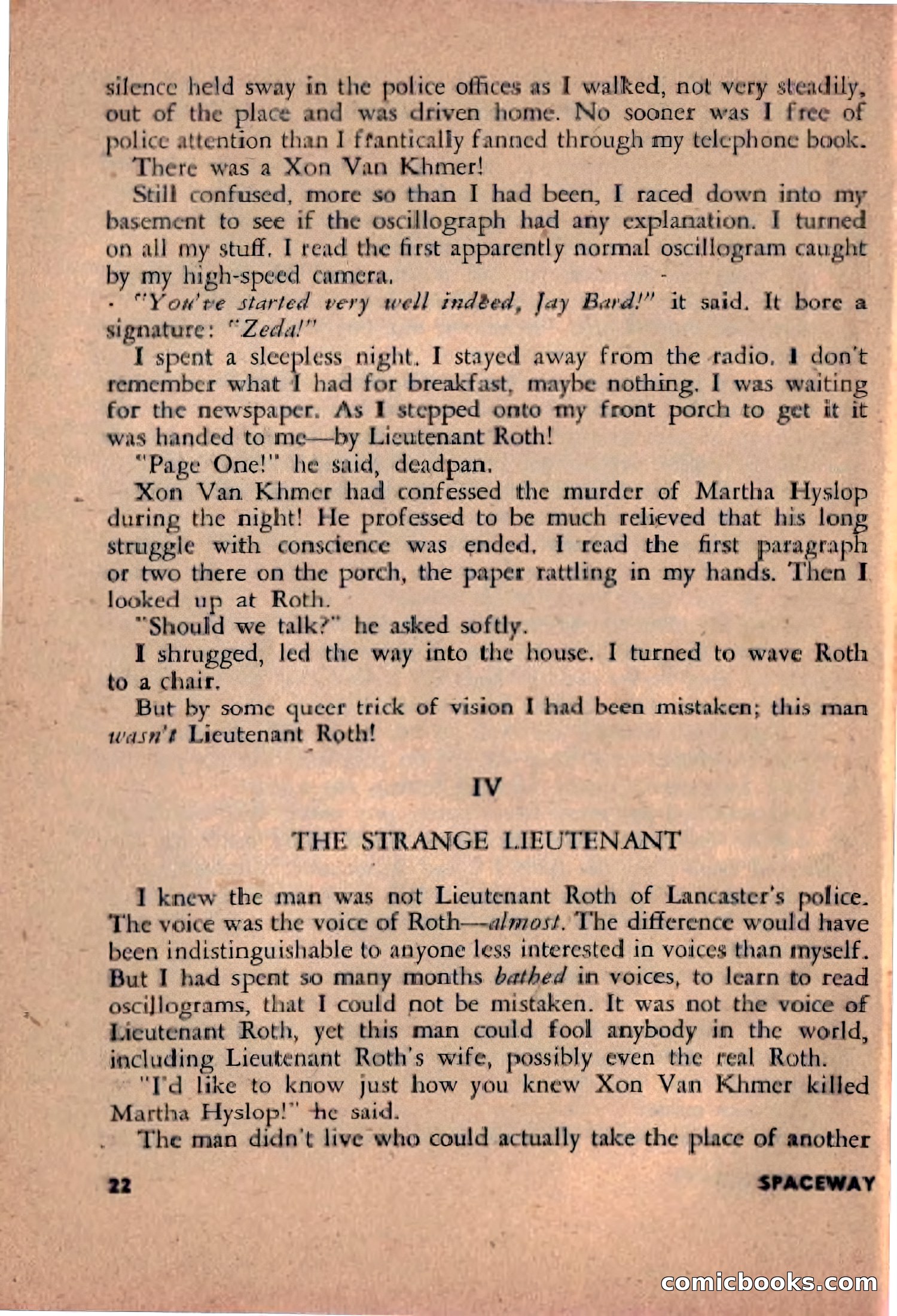 Spaceway, December 1953 — page 22 of 164