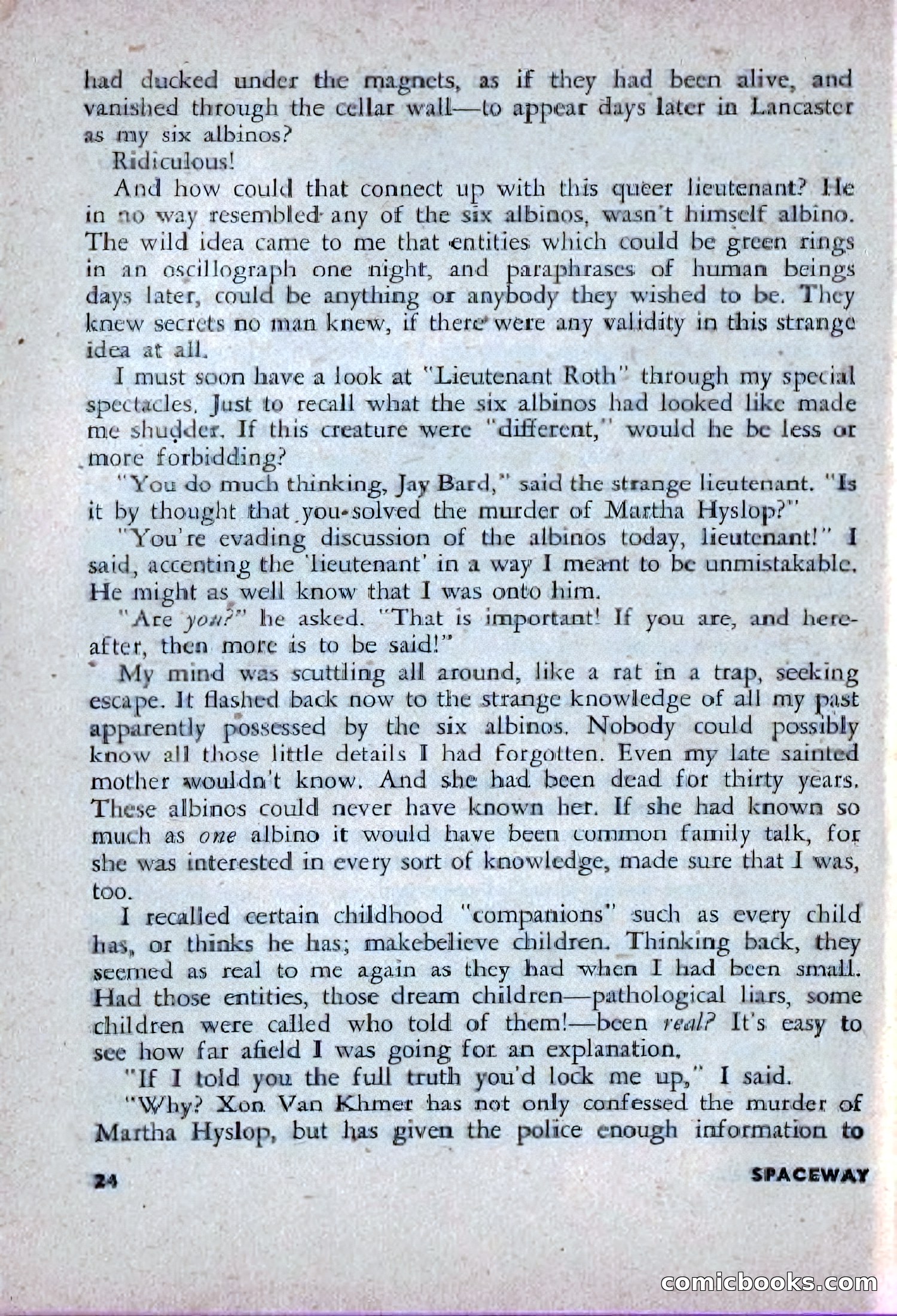 Spaceway, December 1953 — page 24 of 164