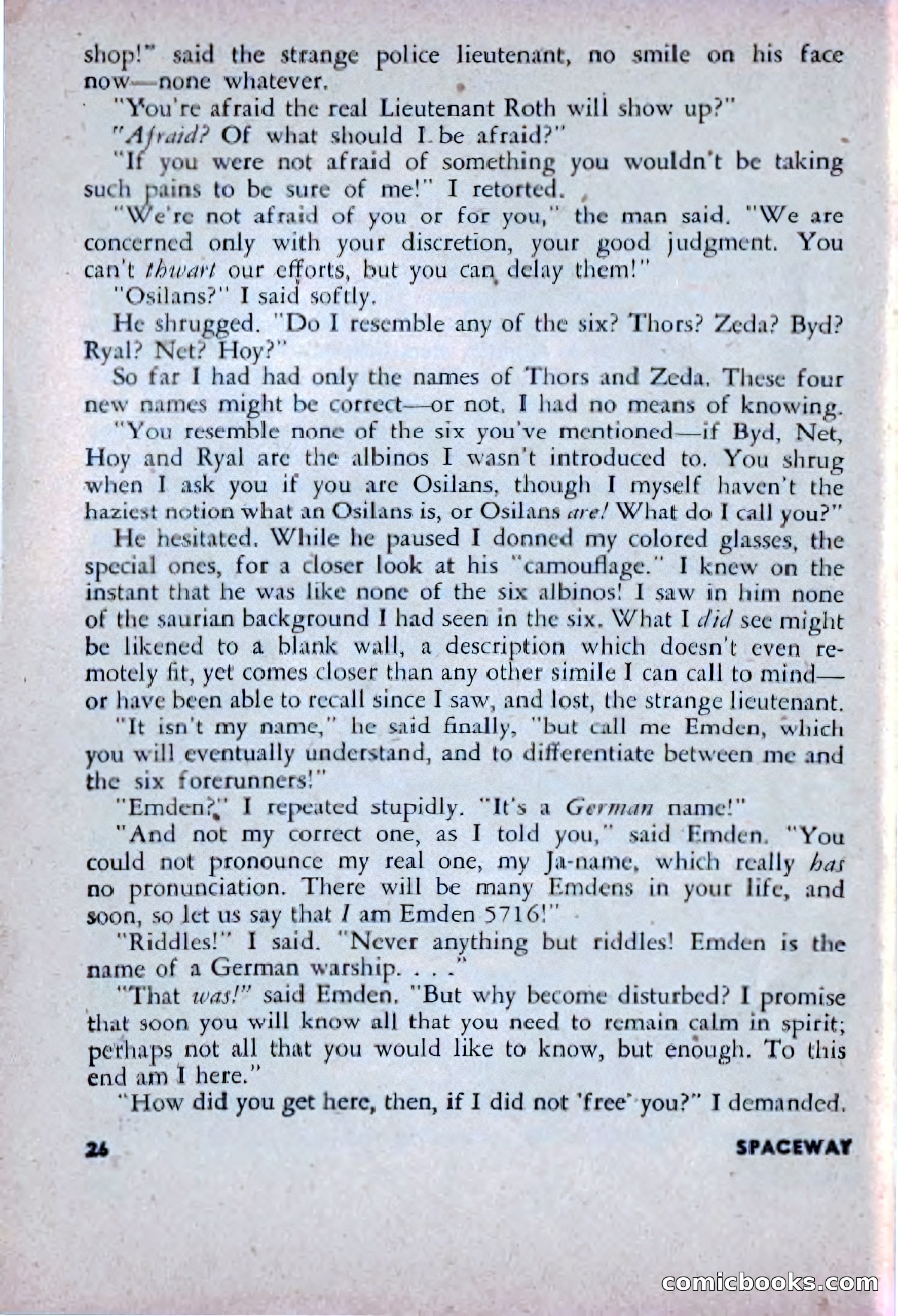 Spaceway, December 1953 — page 26 of 164