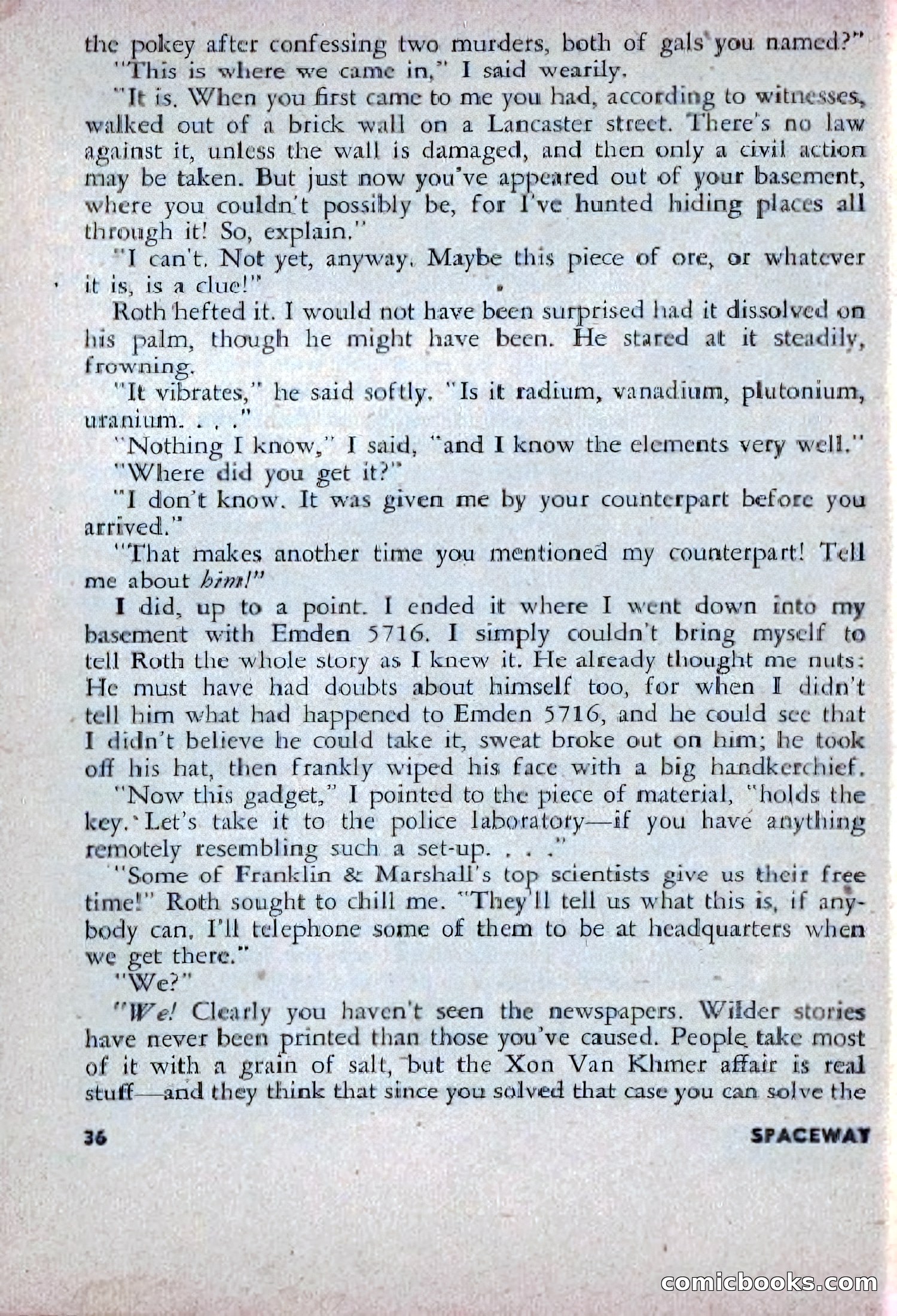 Spaceway, December 1953 — page 36 of 164