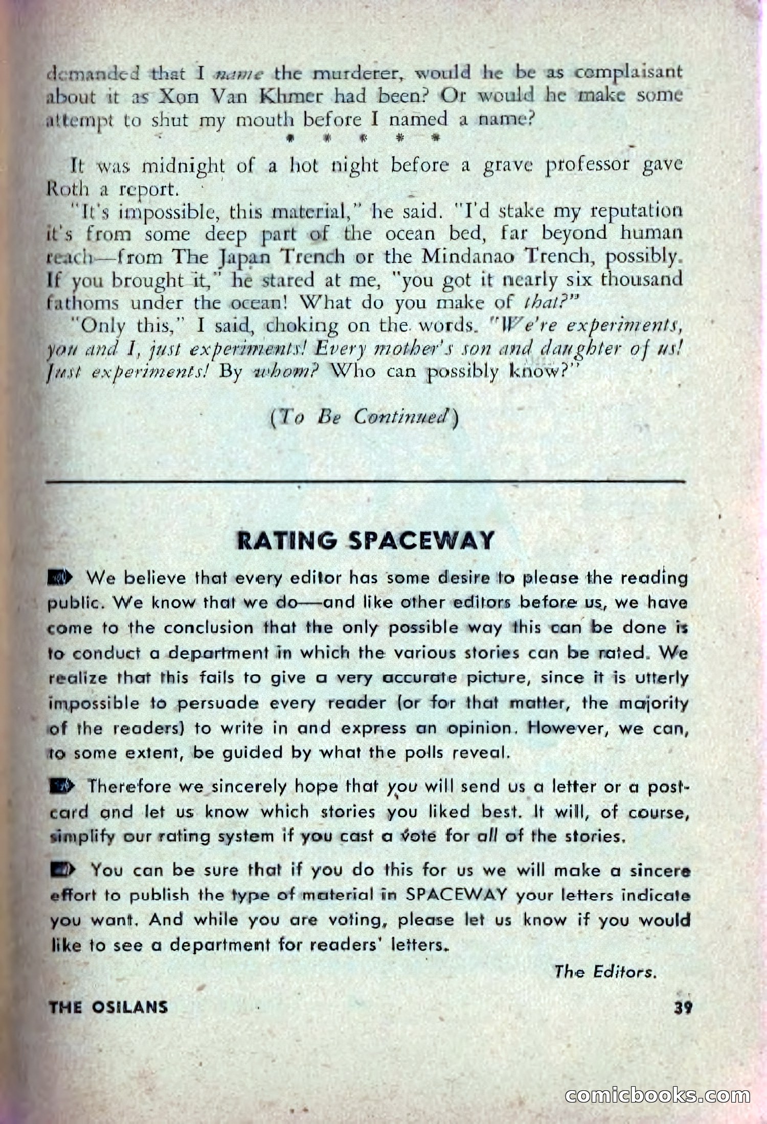 Spaceway, December 1953 — page 39 of 164