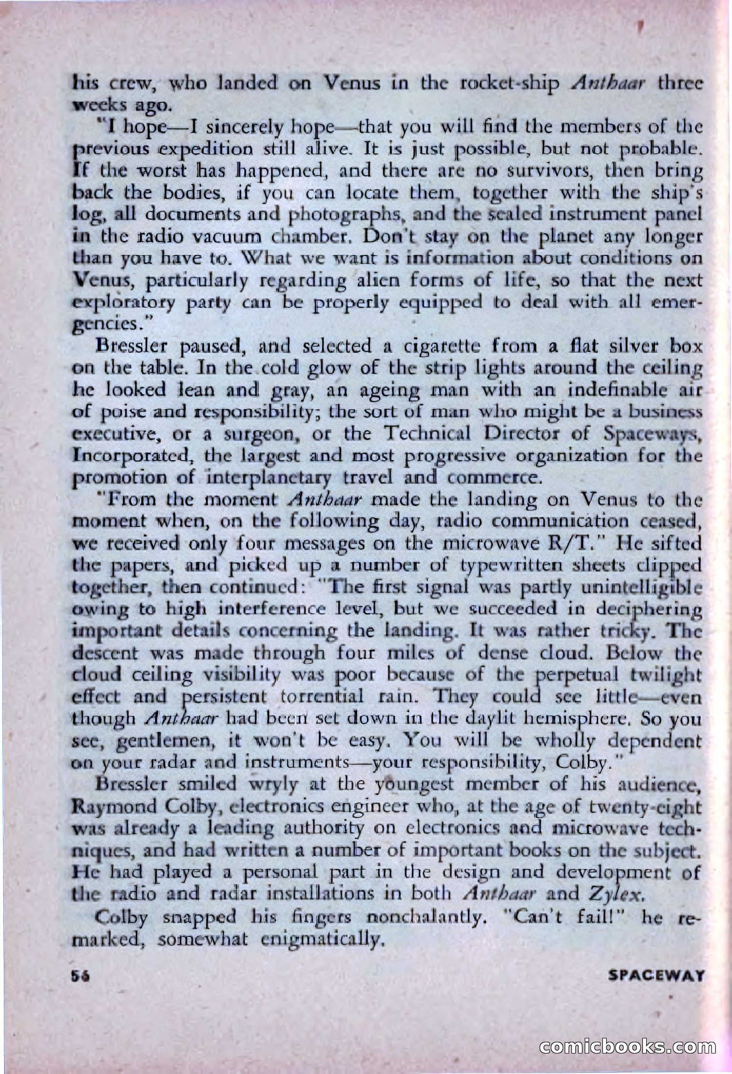 Spaceway, December 1953 — page 56 of 164