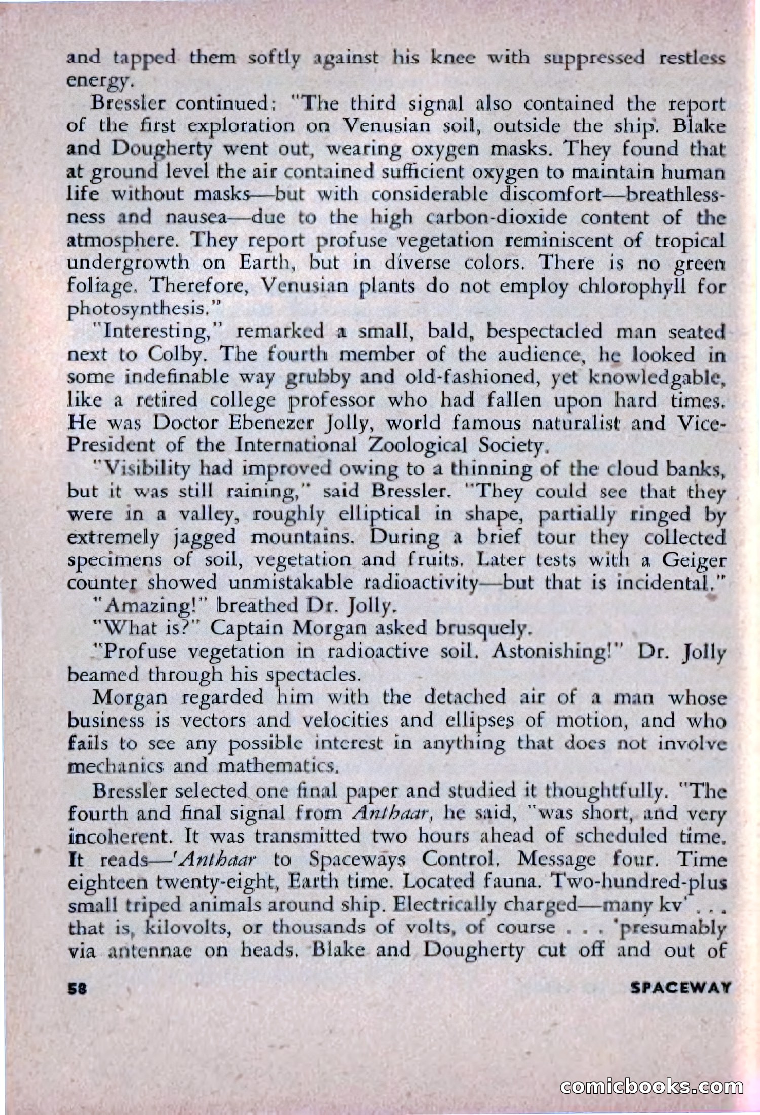 Spaceway, December 1953 — page 58 of 164
