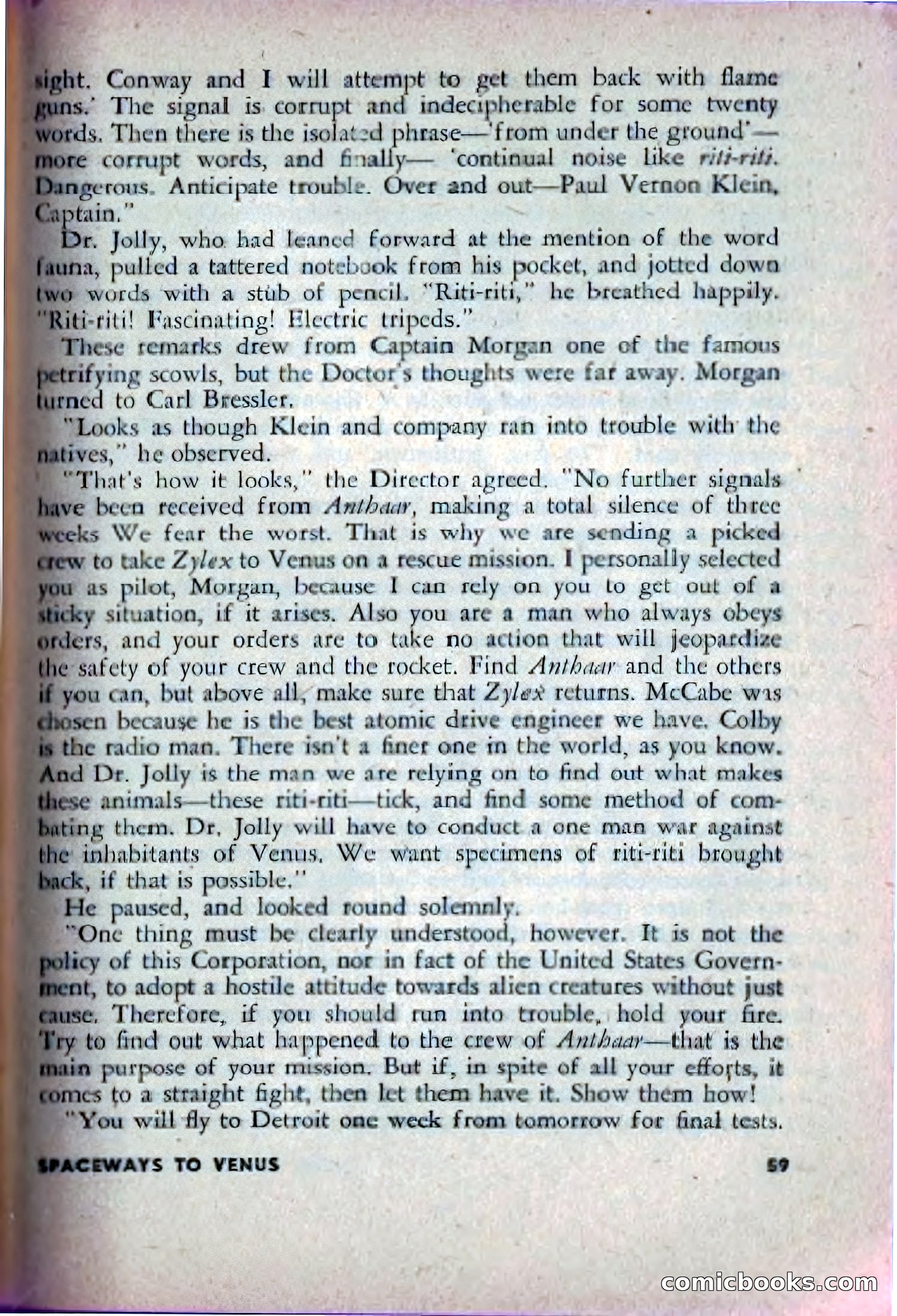 Spaceway, December 1953 — page 59 of 164