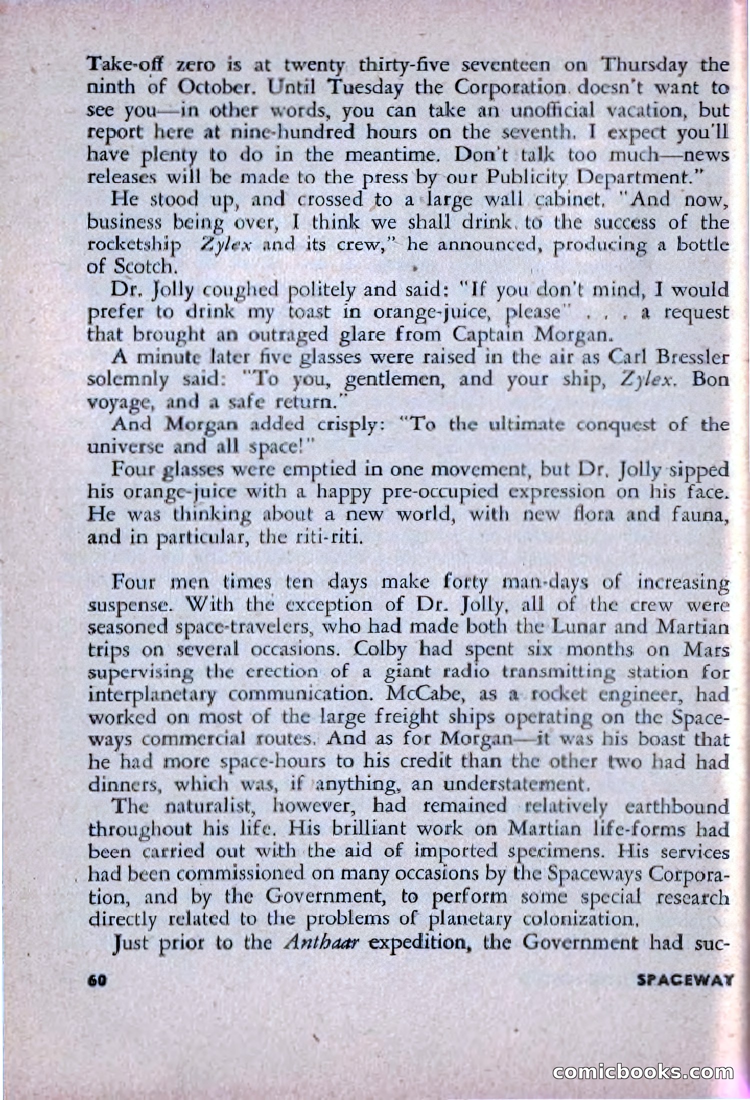 Spaceway, December 1953 — page 60 of 164