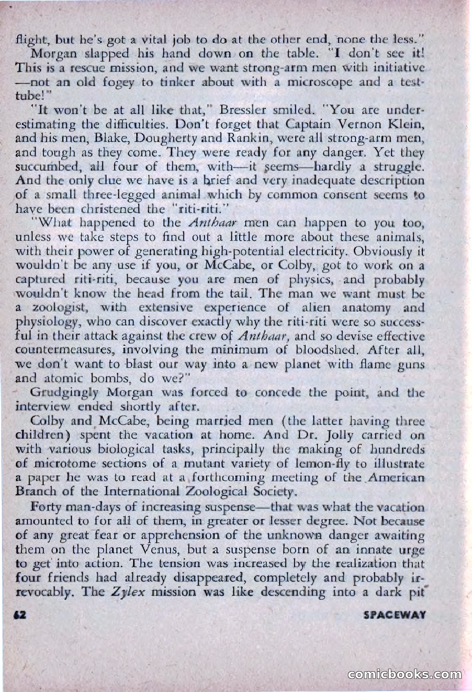 Spaceway, December 1953 — page 62 of 164